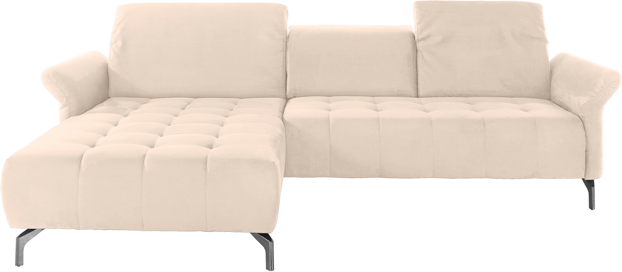 INOSIGN Ecksofa »Fresh L-Form«, Federkern, wahlweise Kopfteilverstellung und motorischer Vorziehsitz