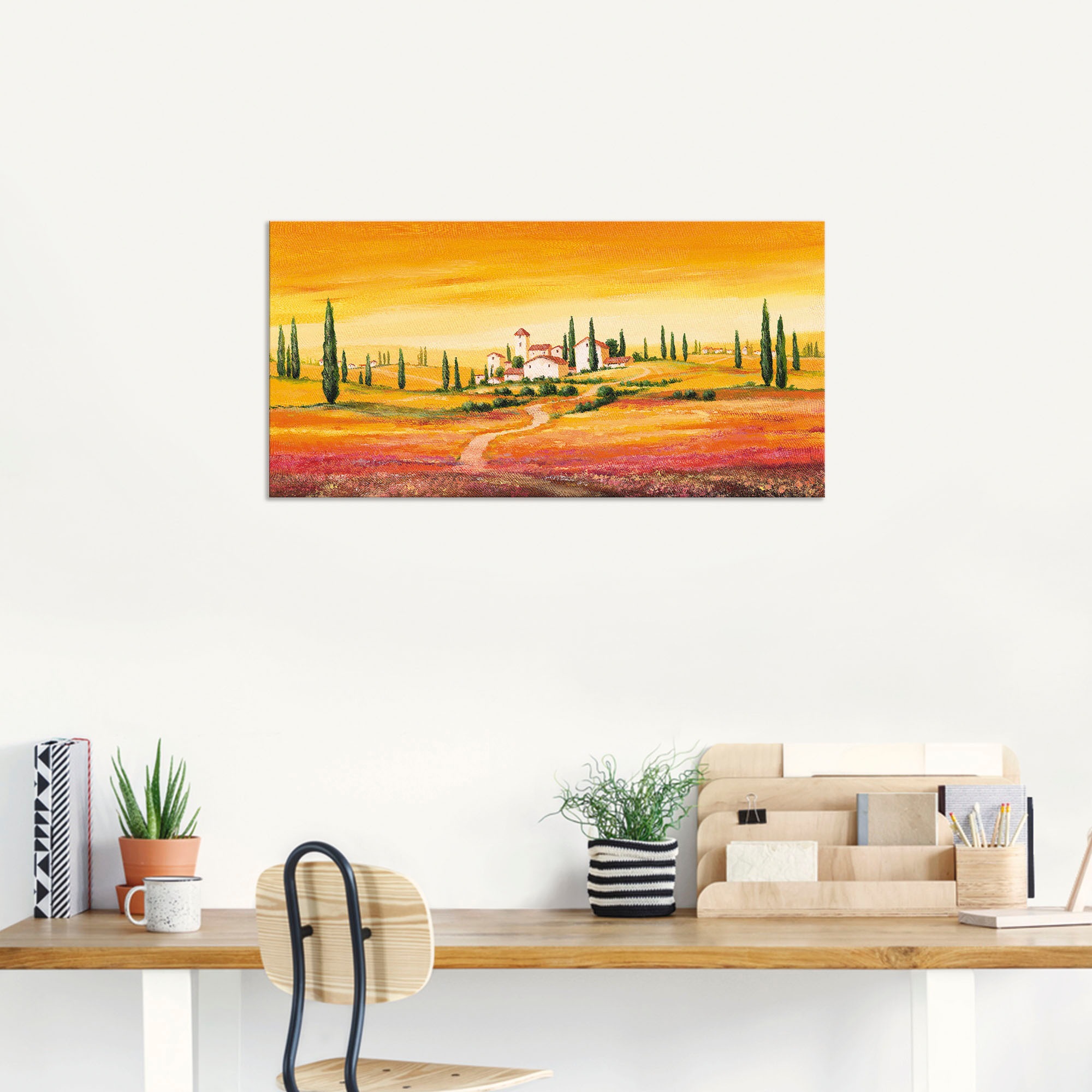 Artland Wandbild »Traumhafte toskanische Landschaft«, kaufen als in Alubild, St.), Wandaufkleber oder Poster Europa, bequem (1 Grössen versch. Leinwandbild