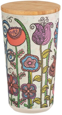 Image of WENKO Vorratsdose "Modell FLowers" Deckel mit Silikonring zur luftdichten Aufbewahrung von Vorräten