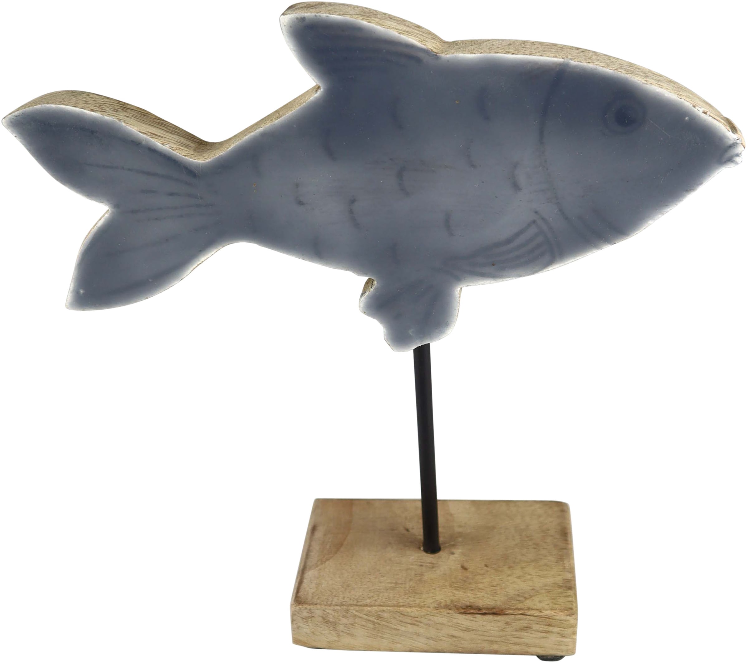 AM Design Dekofigur »Fisch aus Mangoholz und Metall« in zwei Grössen
