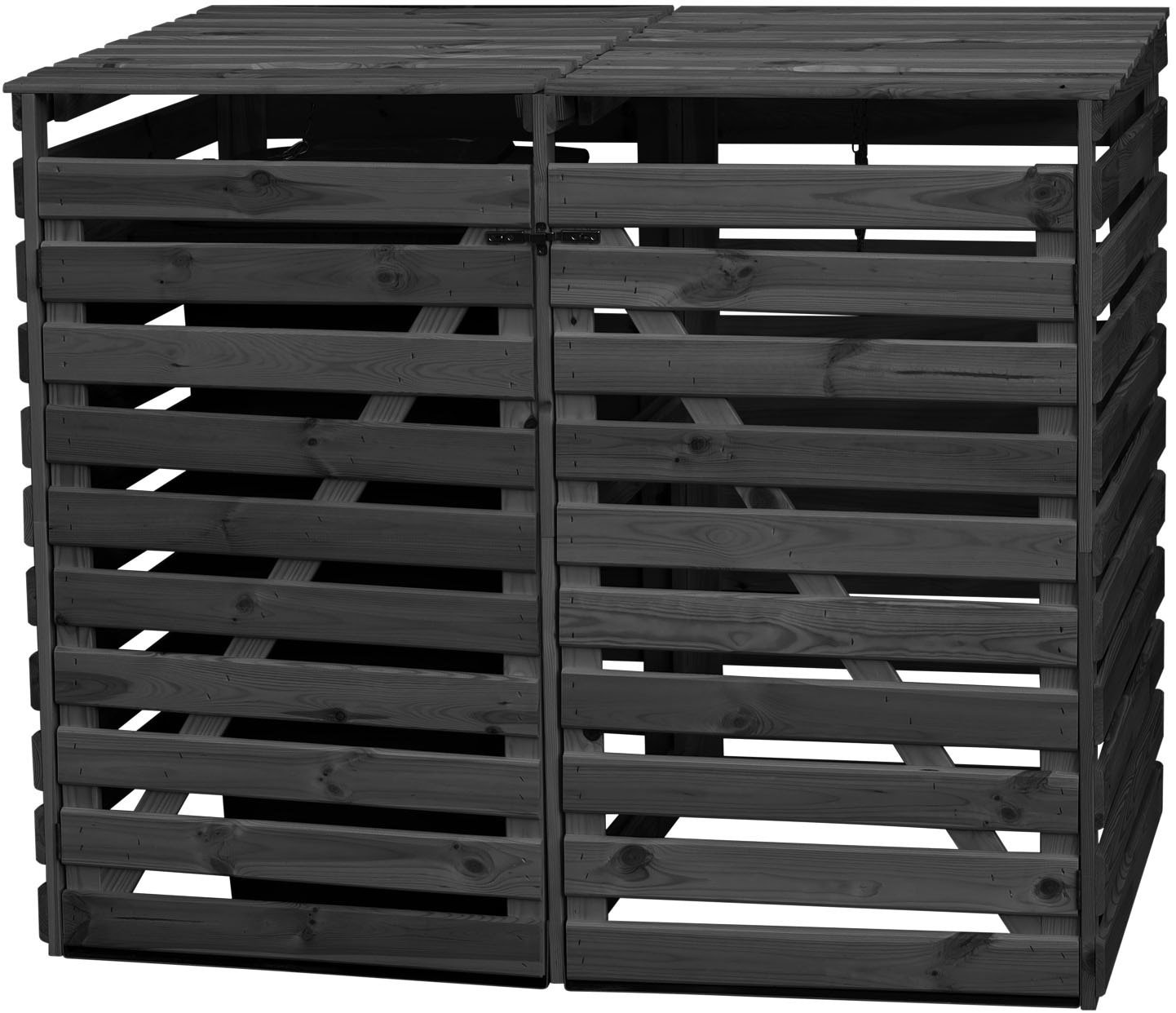 Image of promadino Mülltonnenbox "Vario V" für 2 x 240 l, anthrazit