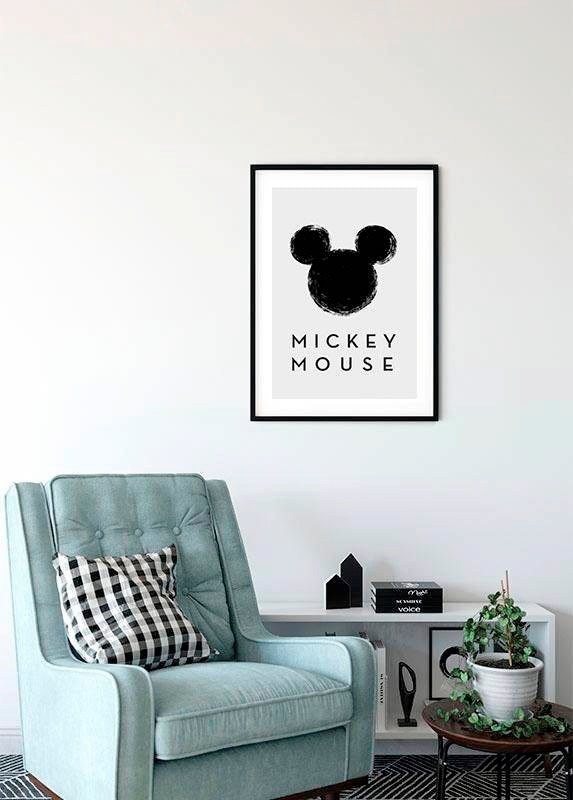 Komar Bild »Mickey Mouse Silhouette«, Disney, (1 St.), Wandbild zur Dekoration im Kinderzimmer - ohne Rahmen