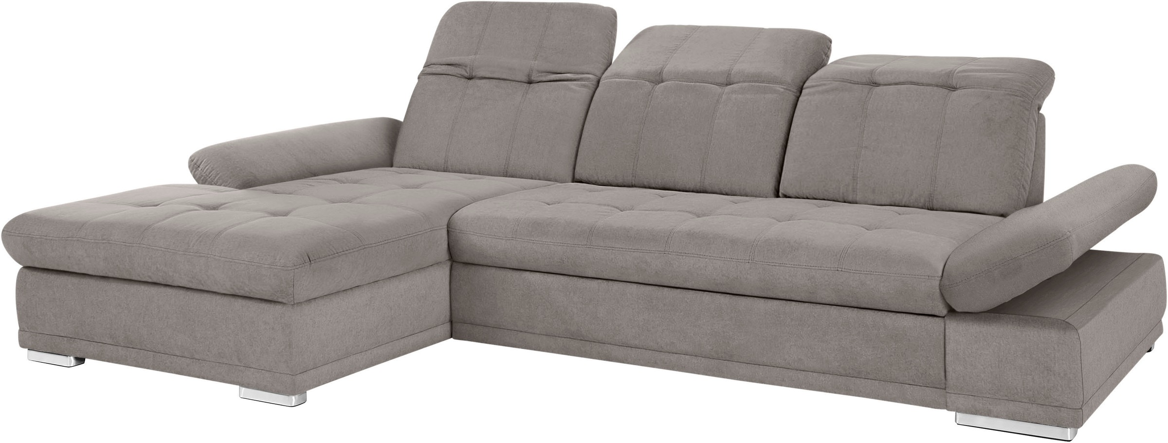 COTTA Ecksofa »Holiday L-Form mit Sitztiefen-, Armteil- und Kopfteilverstellung«, wahlweise mit Bettfunktion & Bettkasten