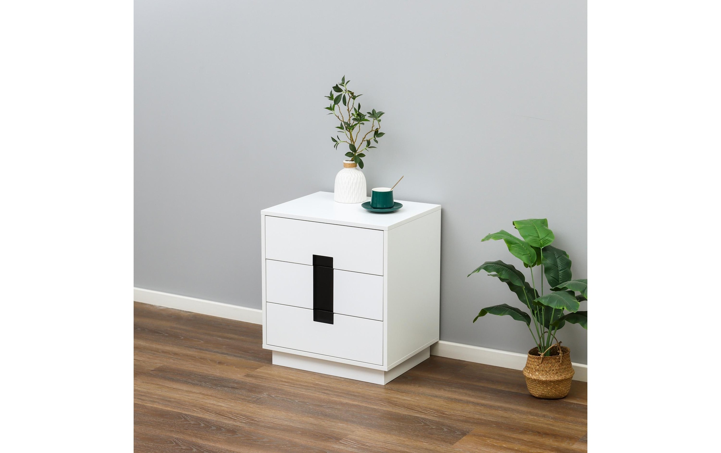relaxdays Commode »mit 3 Schubladen 56 x 50 x 40 cm«