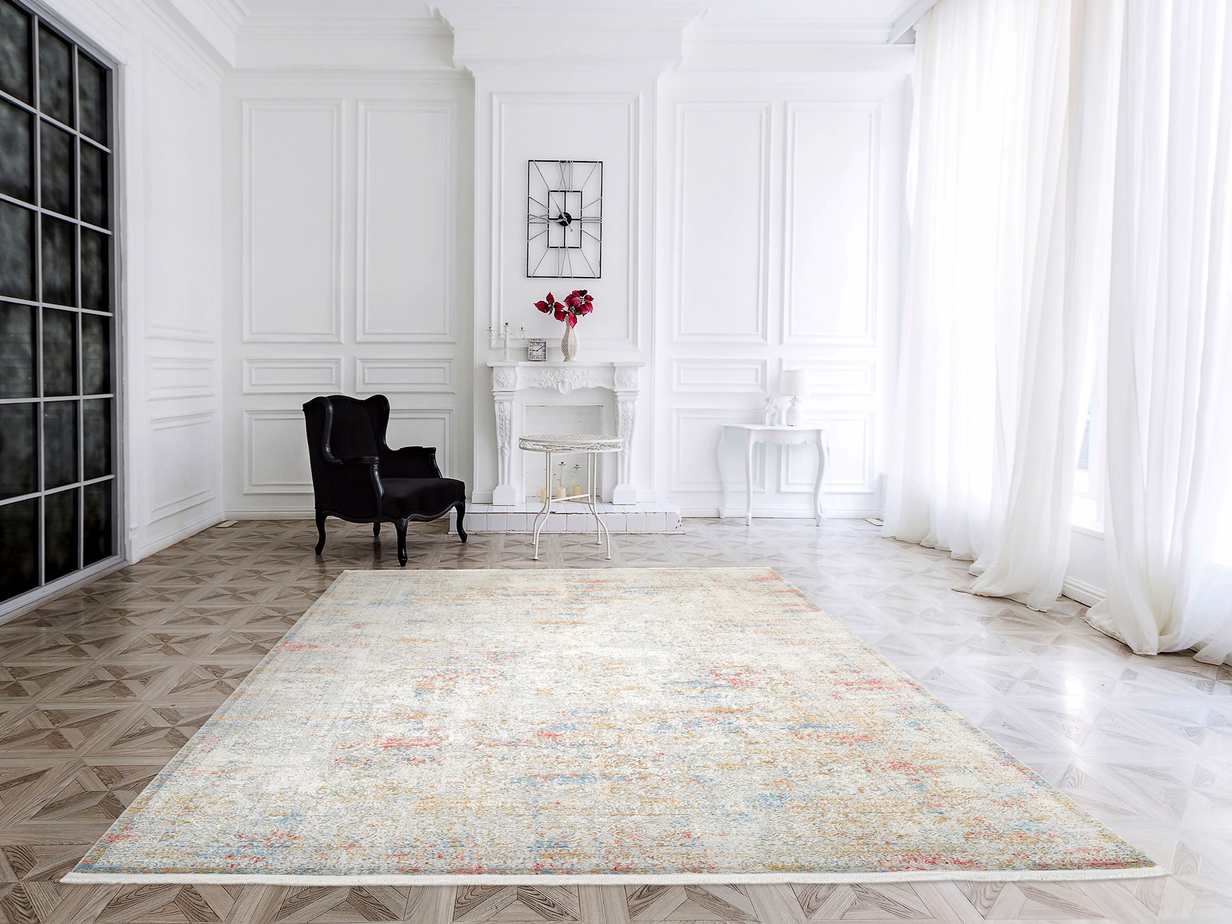 OCI DIE TEPPICHMARKE Teppich »ILLUMINATION ZARA«, rechteckig, 8 mm Höhe, Vintage Optik, feine Fransen, Wohnzimmer