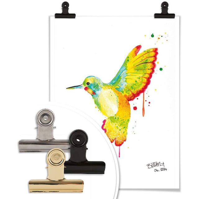Wall-Art Poster »Kolibri«, Vögel, (1 St.), Poster, Wandbild, Bild,  Wandposter bequem kaufen