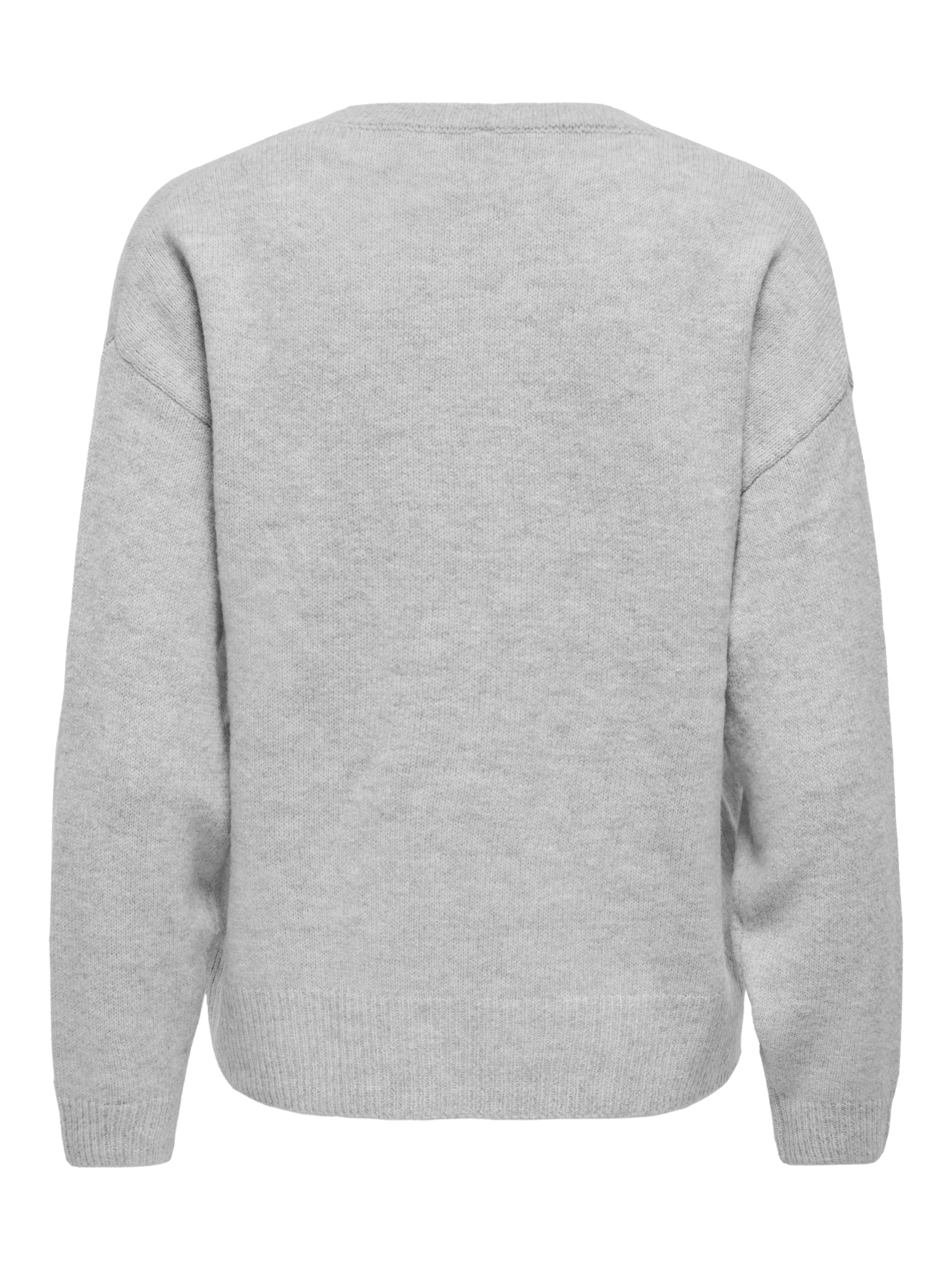 ONLY Pull en tricot »ONLOLIVIA LS O-NECK CC KNT« mélange de matériaux, coupe régulière