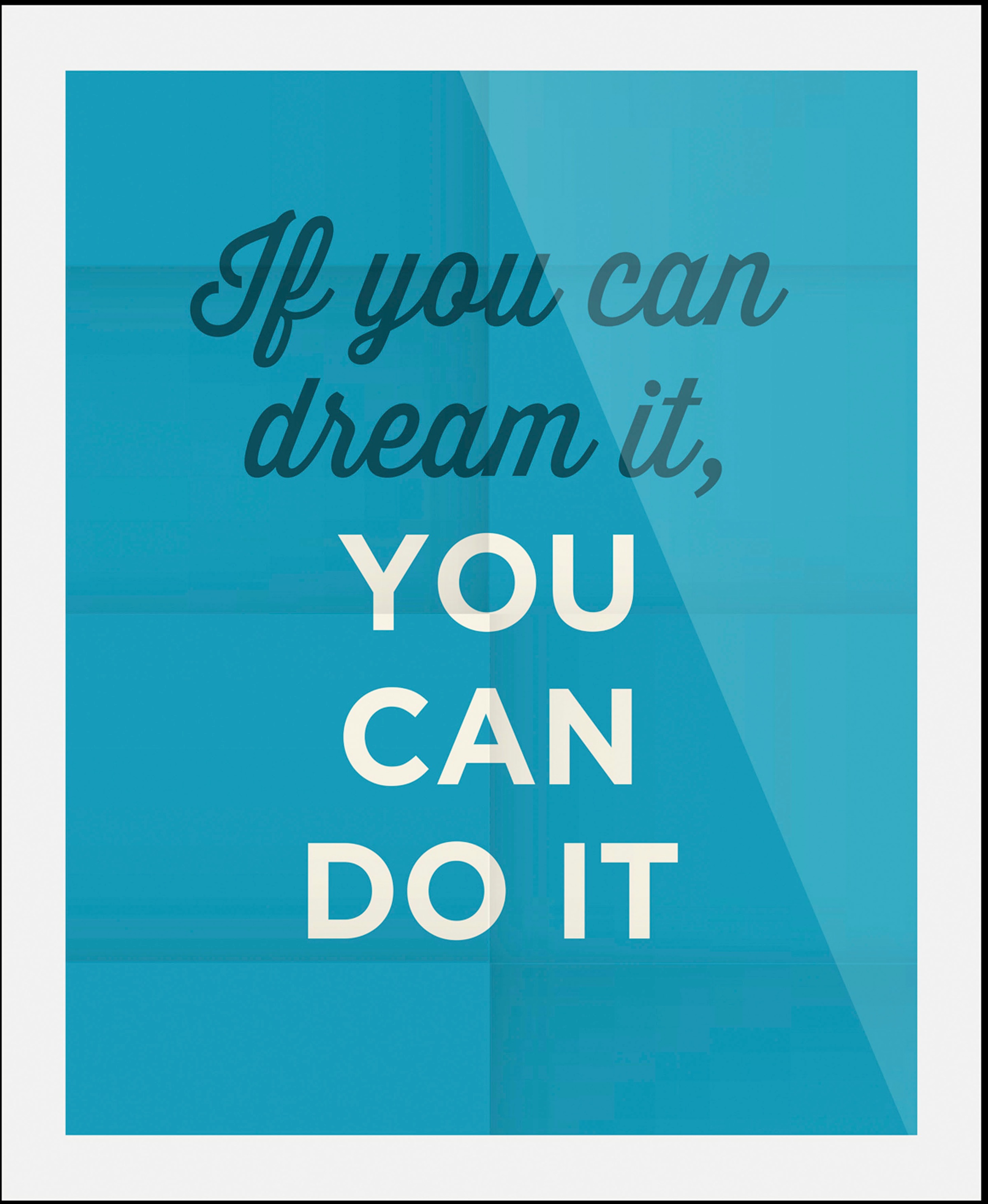 Image of queence Bild "You can do it" Motivationsbilder Schriftzug Schriftzüge Sprüche & Texte 1 Stk. tlg. gerahmt