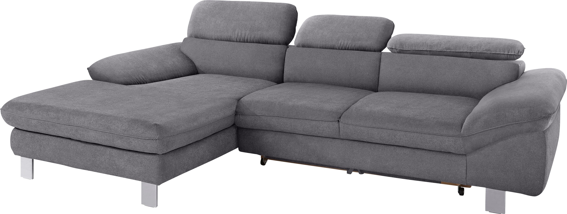 COTTA Polstergarnitur »Driver L-Form«, (Set, 2 tlg.), Set bestehend aus: Ecksofa mit Kopfteilverstellung & Hocker