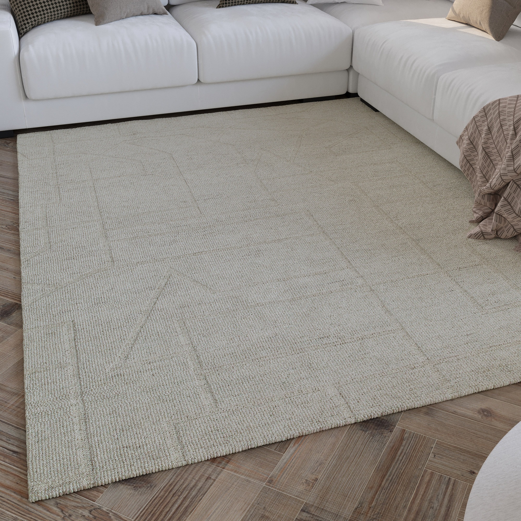 Image of Wecon home Teppich "Hamptons TWENTYEIGHT" rechteckig 15 mm Höhe Läufer, Kurzflor, Wohnzimmer, Schlafzimmer, elegant, robust, Linear