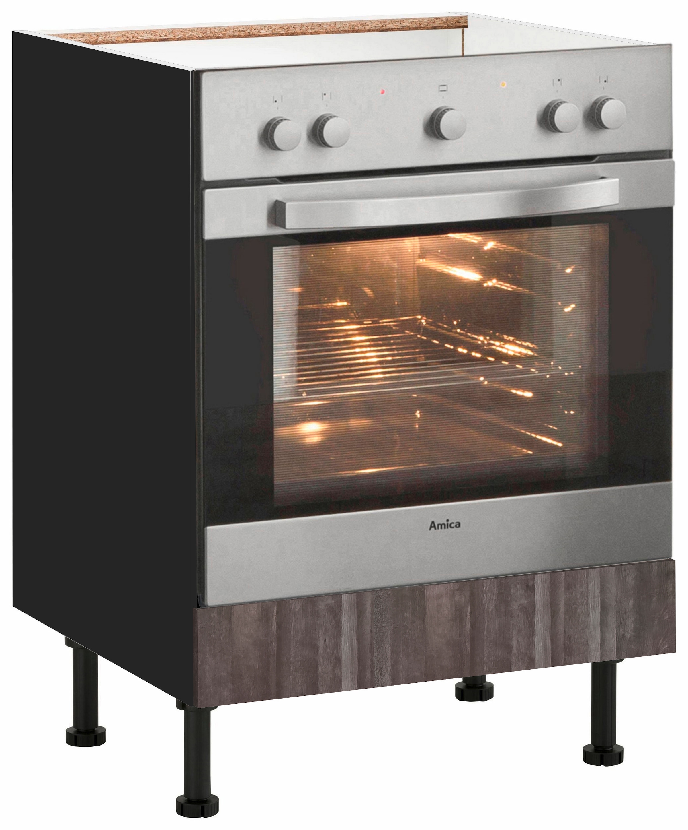 Image of wiho Küchen Herdumbauschrank "Nisos" 60 cm breit, mit verstellbaren Füssen, ohne Arbeitsplatte