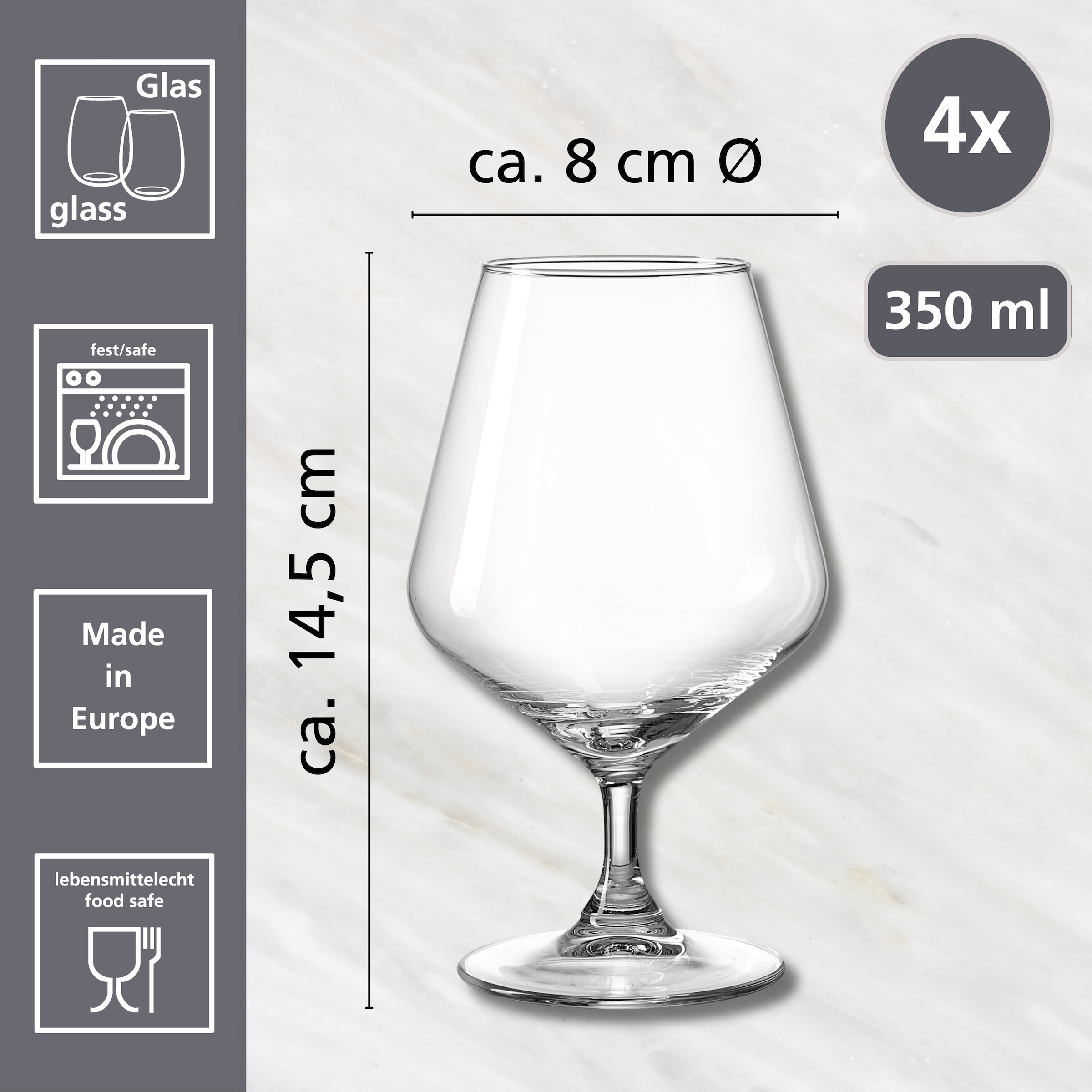 Ritzenhoff & Breker Gläser-Set »Rumba« Schwenkglas im 4er Set, je 350 ml