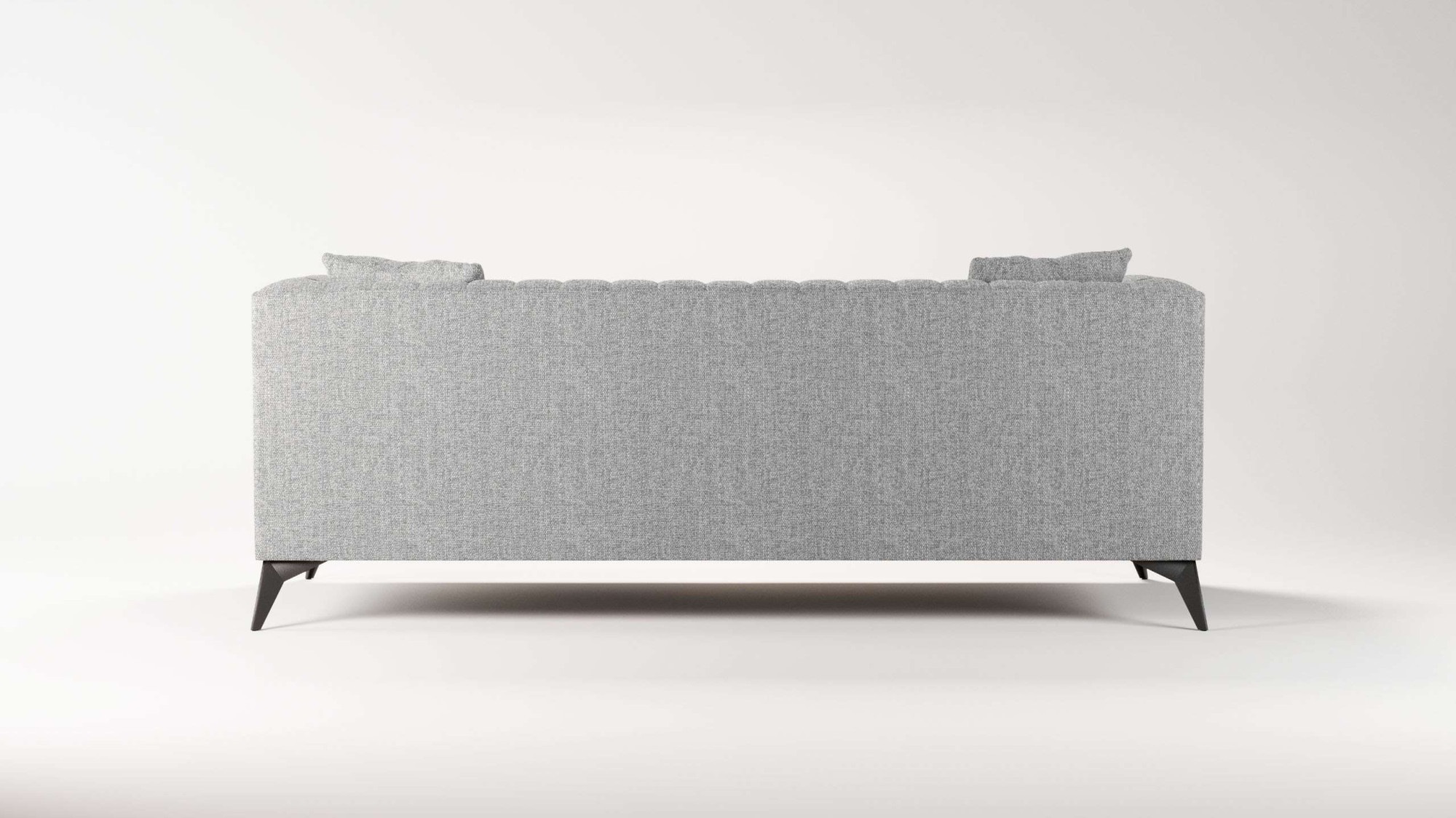 Places of Style 3-Sitzer »MATTHEW elegantes Designsofa, Masse B/T/H: 201/86/74 cm«, feine Steppung im Rückenbereich, lose Sitzkissen, incl. Zierkissen