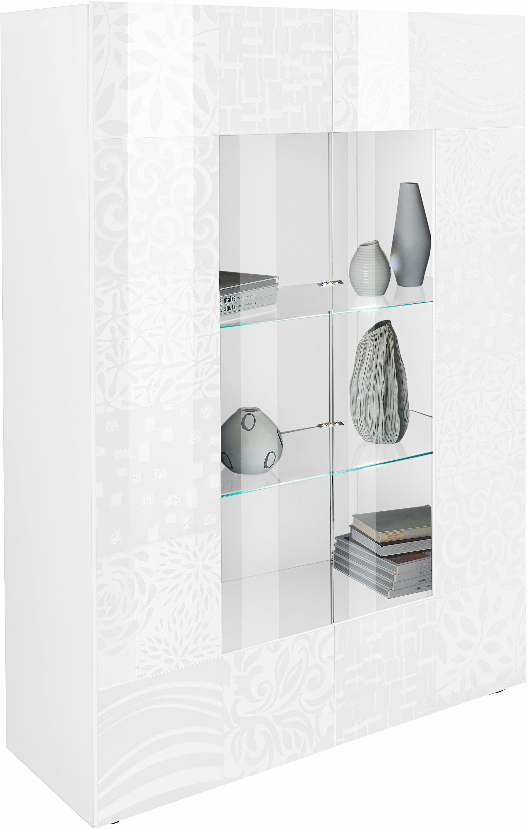 Image of Home affaire Vitrine "Miro" Stauraumvitrine, Höhe 166 cm mit dekorativem Siebdruck