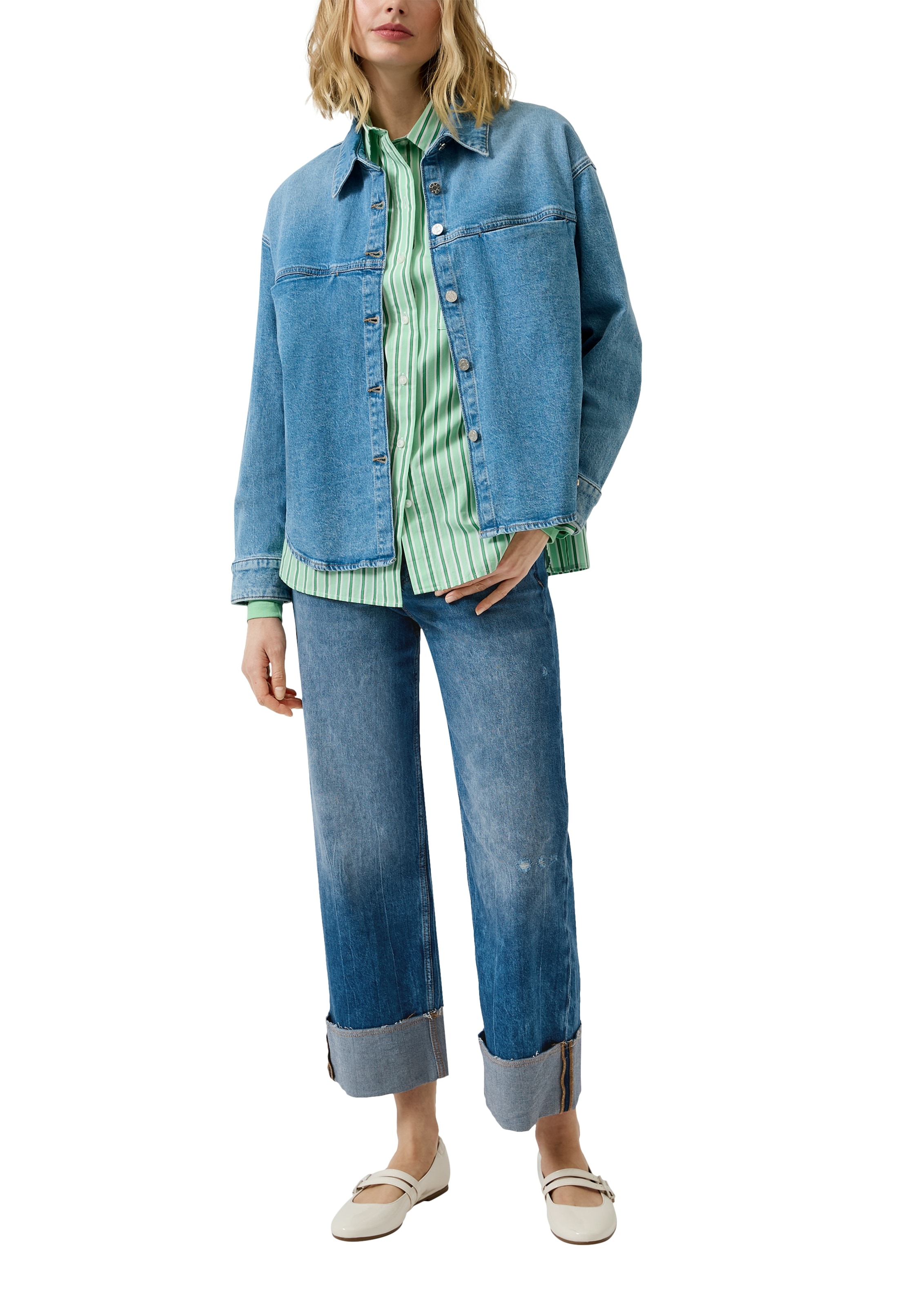 s.Oliver Bequeme Jeans mit Schlag und und Umschlag