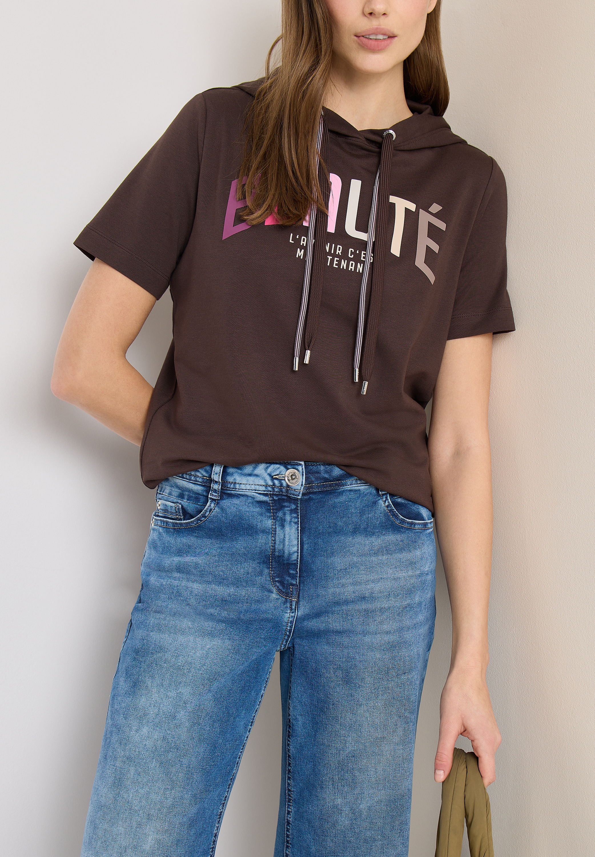 Cecil T-shirt à manches courtes mit Letter-Print