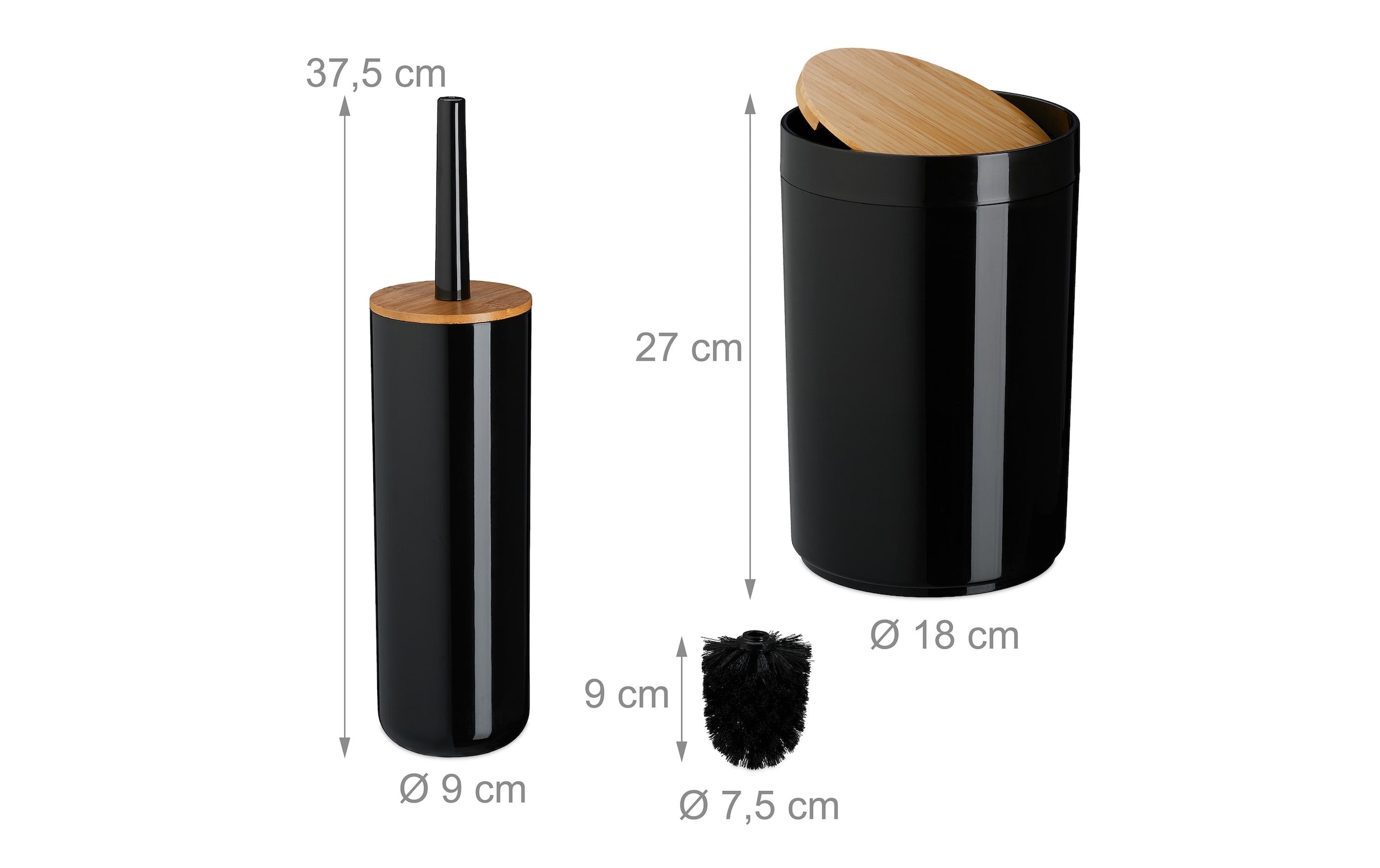 relaxdays Set d'accessoires de salle de bain »7-teilig«