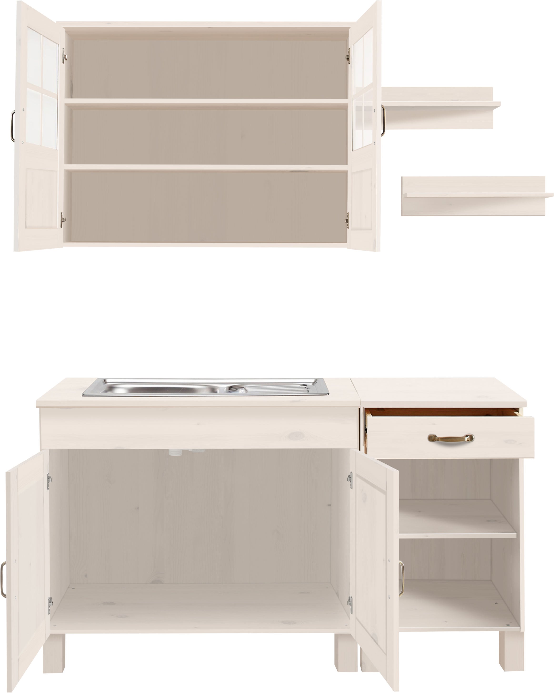 Home affaire Kitchenette »Alby« largeur 150 cm, en 2 profondeurs, sans appareils électriques