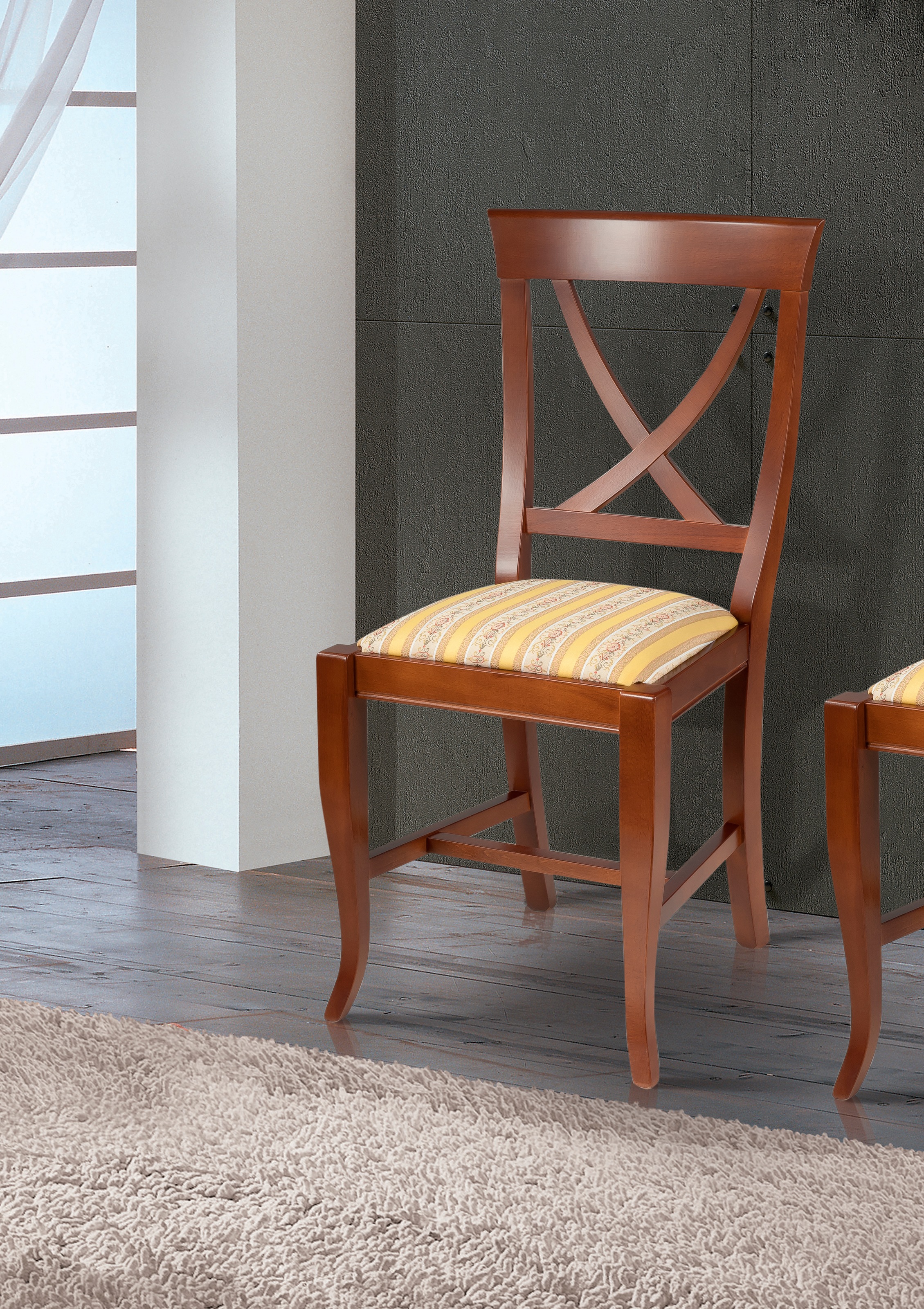 Image of DELAVITA 4-Fussstuhl »Sofia«, 1 St., Baumwolle-Polyester, Breite 44 cm bei Ackermann Versand Schweiz