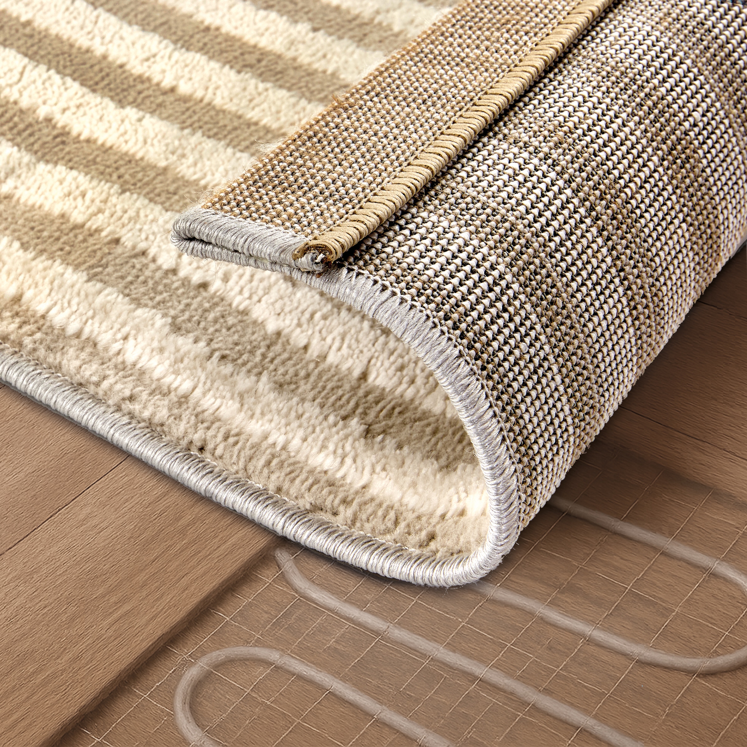 ASTRA Teppich »Jules 253«, rechteckig, 8 mm Höhe, Hoch Tief Struktur, Kurzflor, Wohnzimmer, Schlafzimmer
