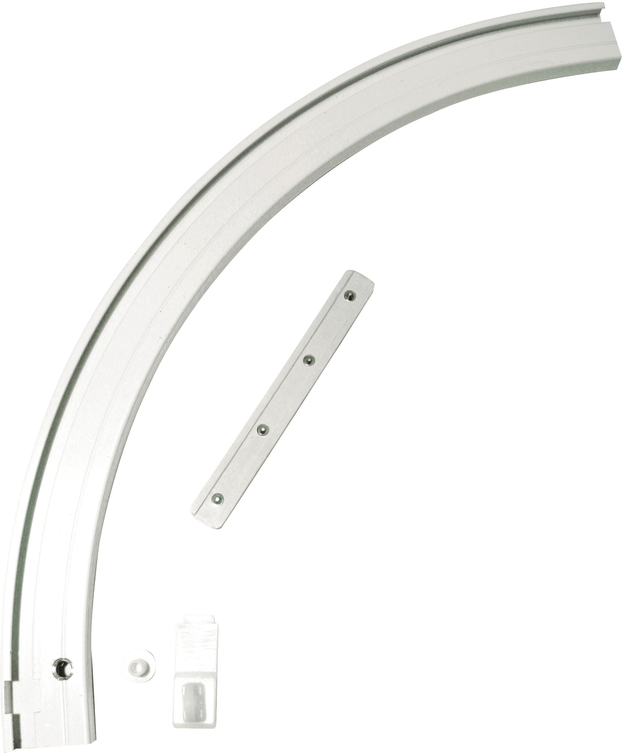 Image of GARDINIA Gardinenschiene "Rundbogen" 1 läufig-läufig Fixmass Serie Aluminium-Vorhangschiene 1-läufig