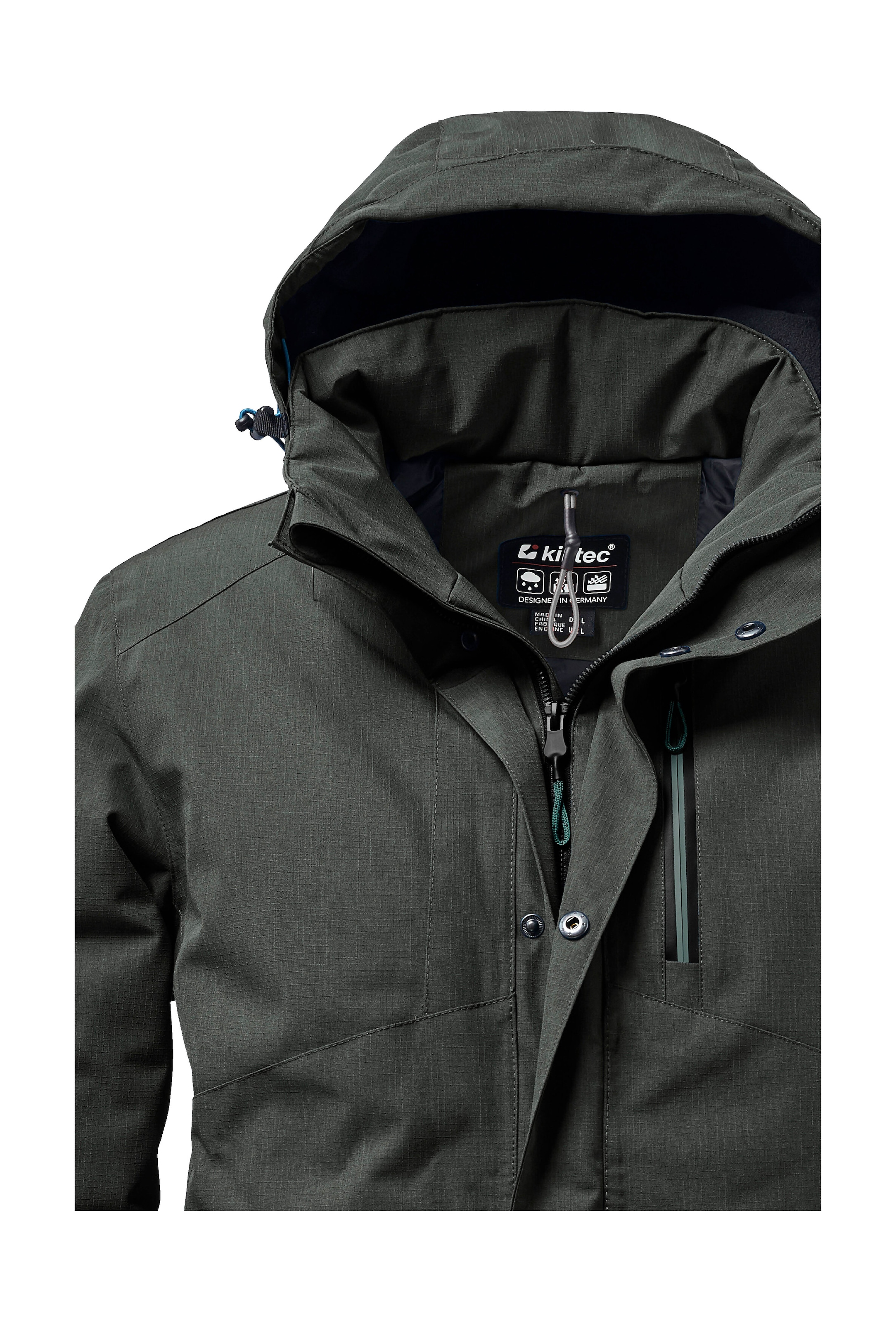 Killtec Outdoorjacke »KOW 161 MN JCKT«, Wasser- und winddichte Funktionsjacke mit abnehmbarer Kapuze