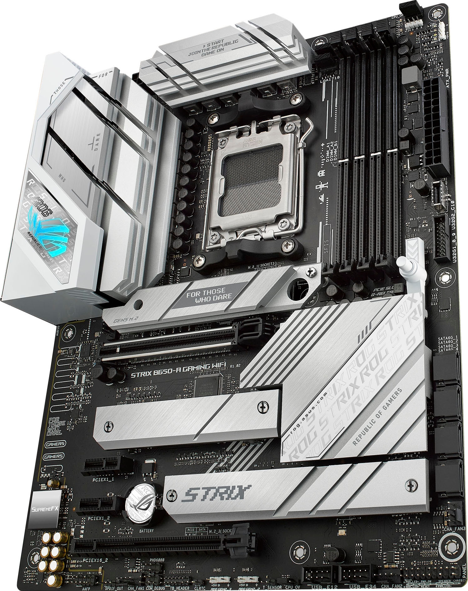 Asus Mainboard »ROG STRIX B650-A GAMING WIFI«, Ryzen 7000, DDR5 Speicher, 12+2 Power Stages, USB 3.2 Gen 2x2 Typ-C