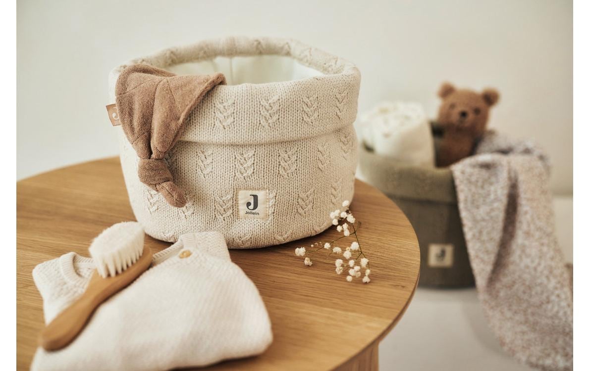 Jollein Aufbewahrungskorb »Grain Knit Oatmeal«