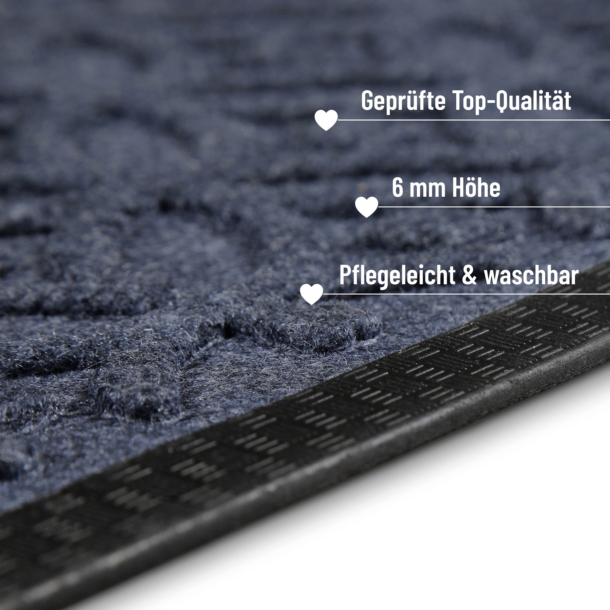 Wecon home Fussmatte »Midnight Mosaic« rechteckig 4 mm Höhe pflegeleicht, rutschfest, Ornamente, Innen & Aussen, Schmutzfangmatte