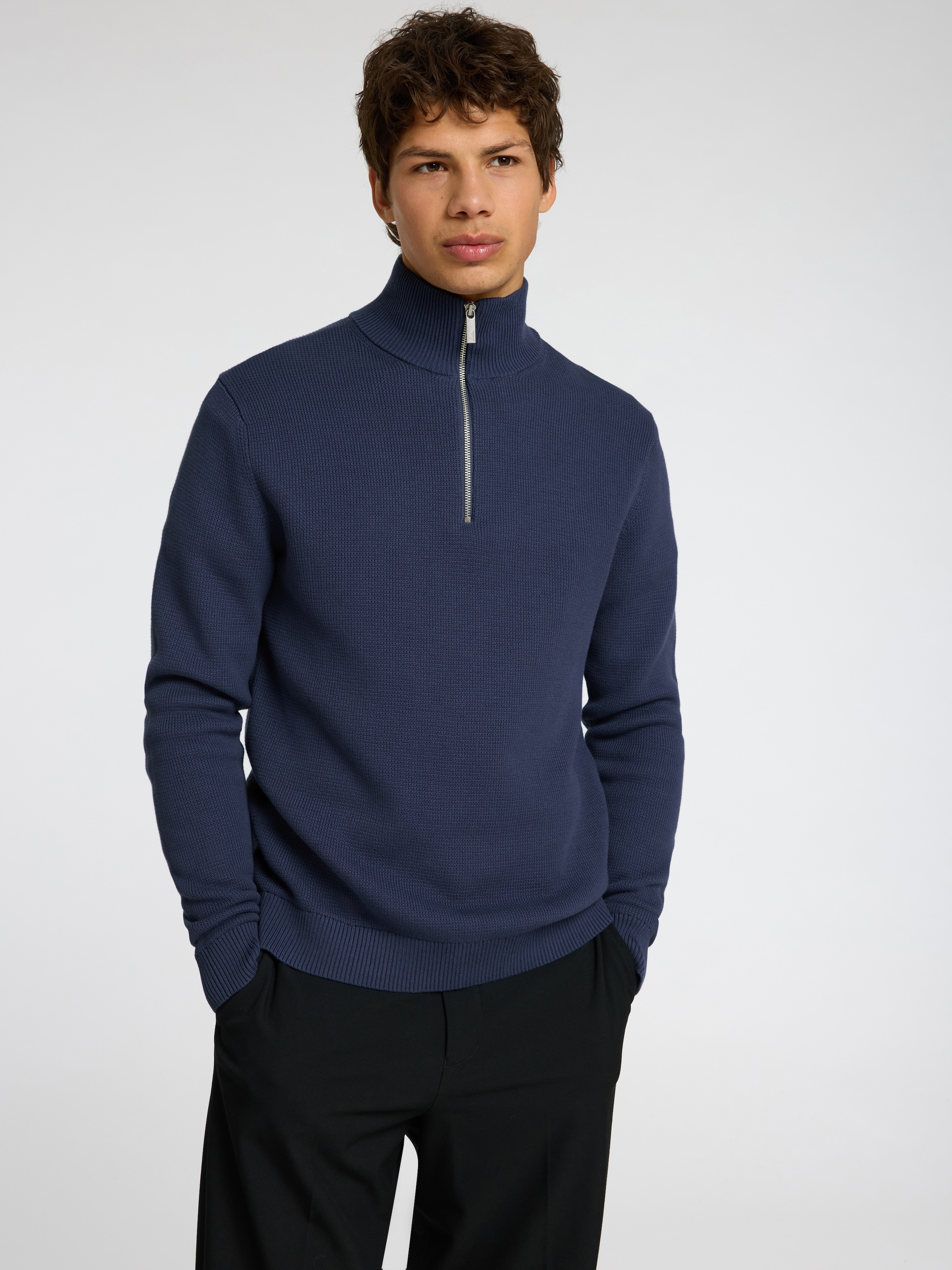 SELECTED HOMME Troyer »SLHDANE LS KNIT STRUCTURE HALF ZIP NOOS«