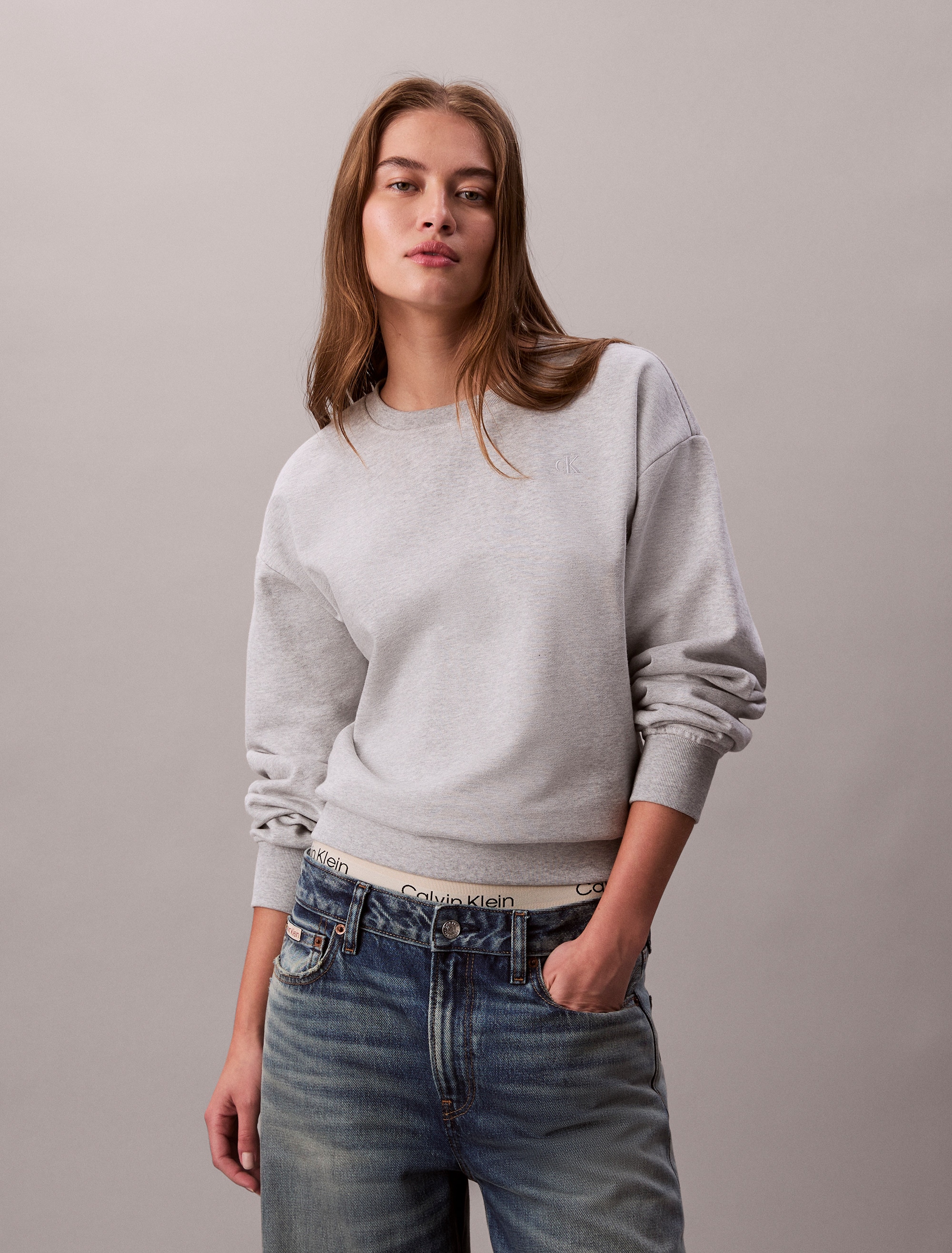 Image of Calvin Klein Jeans Sweatshirt "LS ARCHIVE LOGO FRENCH TERRY RLX", Mit Rundhalsausschnitt, regular fit