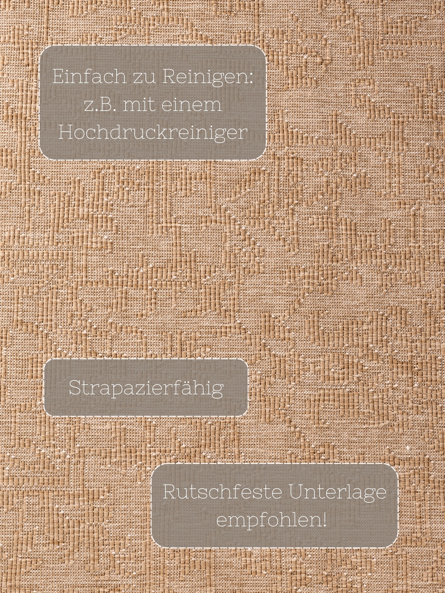 HANSE Home Outdoorteppich »Kona Wendeteppich«, rechteckig, 5 mm Höhe, In und Outdoor, Flachgewebe, wetterfest, pflegeleicht, robust