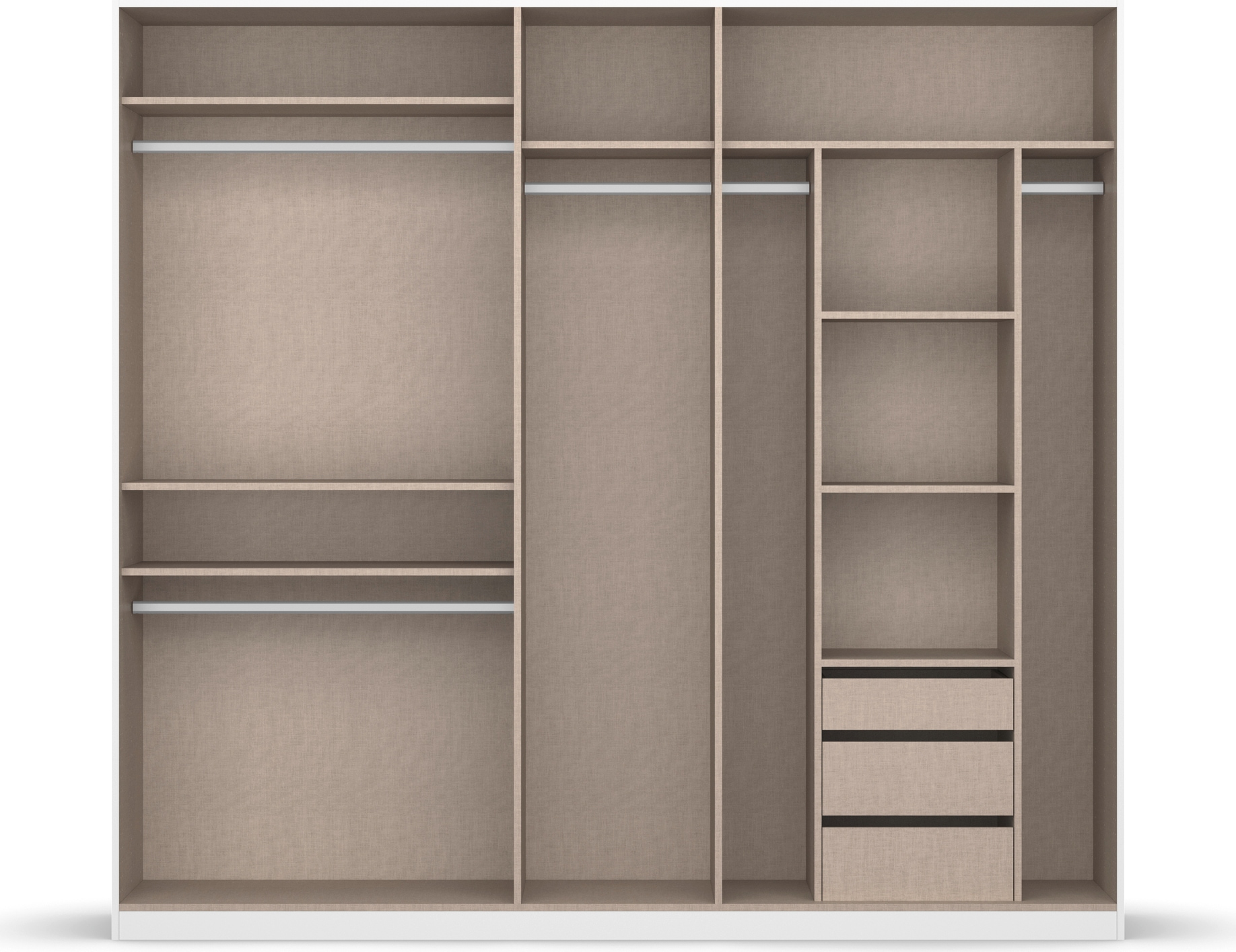 GOODproduct Kleiderschrank »Mehrzweckschrank Aktenschrank Möbel Mietswohnung Schlafzimmer OTELI« erhältlich in Breiten 230/275 cm inkl. Innenschubladen und extra Böden,  inkl. Passepartout optional mit Beleuchtung MADE IN GERMANY