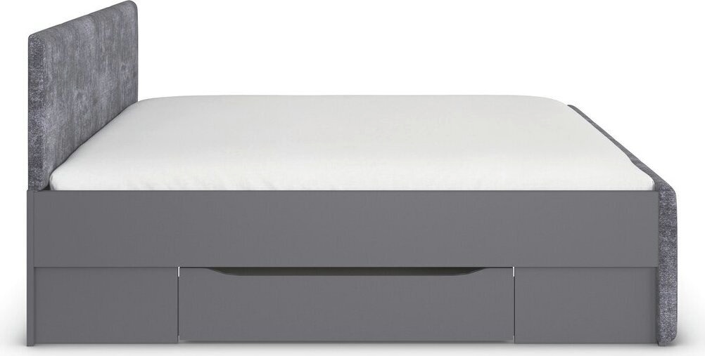 GOODproduct Bett »Doppelbett Polsterbett Stauraumbett AGORDO« 180x200 cm, Kopf- und Fussteil aus Cordstoff oder Webstoff,  praktische Bettschubkästen für zusätzlichen Stauraum MADE IN GERMANY