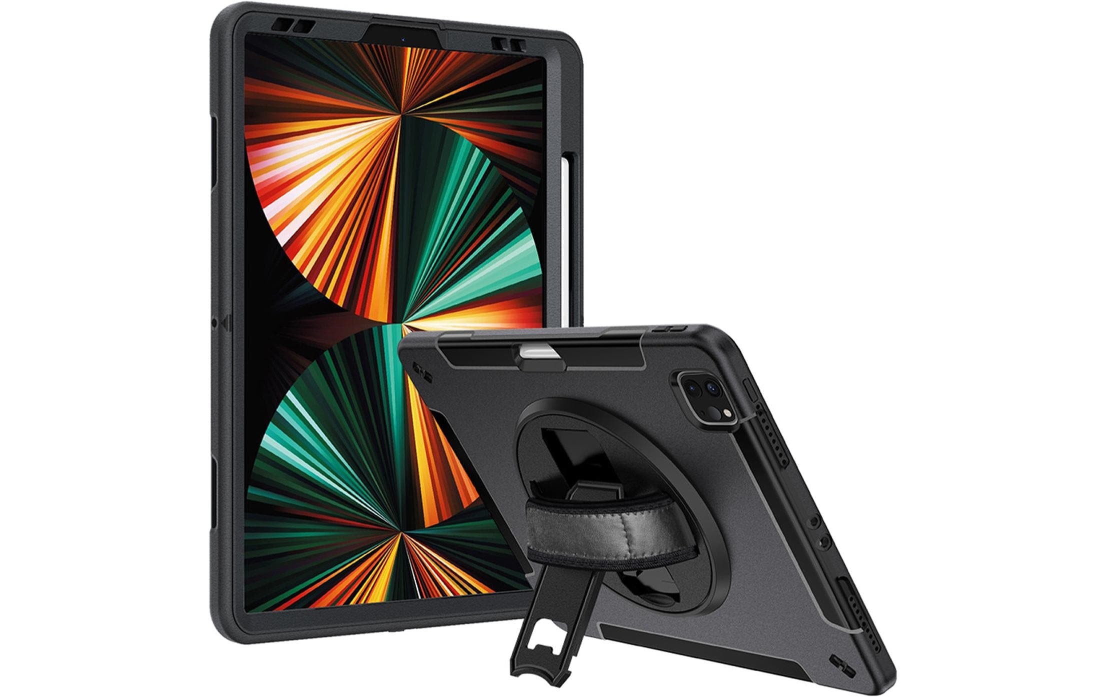 4smarts Tablet-Hülle »Rugged Case Grip Black«, Apple iPad Pro 12.9 (2020)-Apple iPad Pro 12.9 (2021), 32,8 cm (12,9 Zoll)