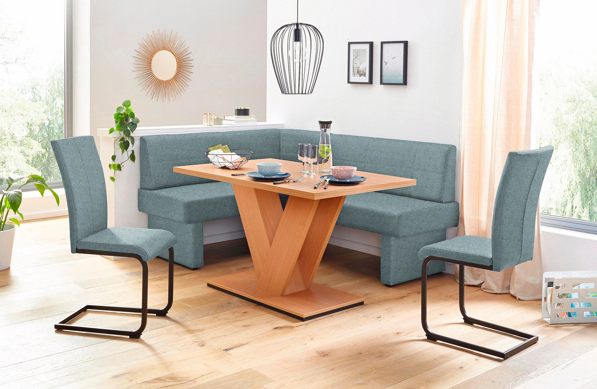 Home affaire Chaise cantilever »Nils« (Set) 2 cuisStuhl belastbar bis 120 Kg, Gestell Metall im Chrom-Look oder Schwarz