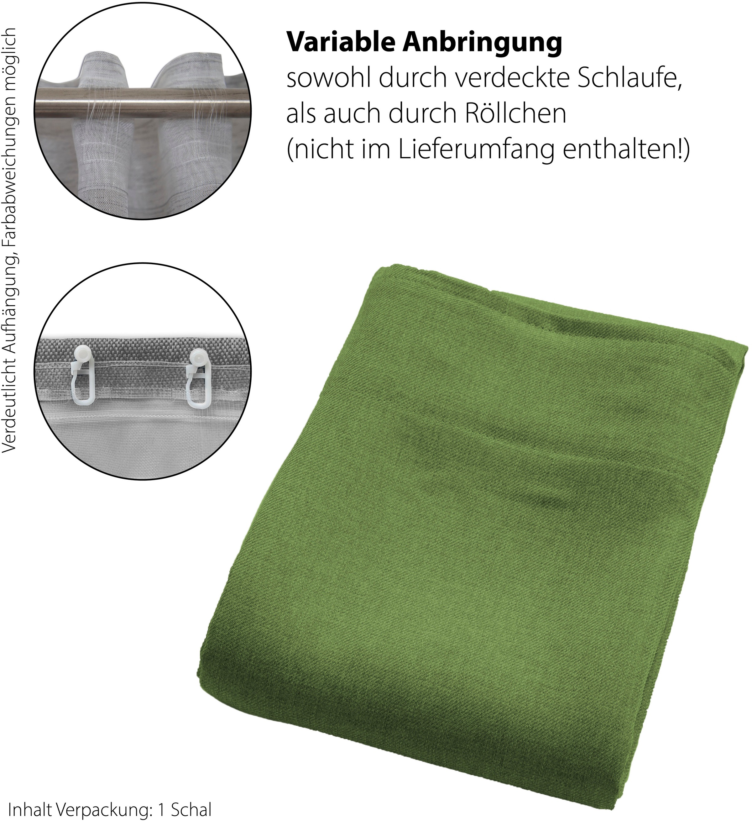 HOMING Rideau »Allen, 1 Stück, verdeckte Schlaufen, blickdicht, Thermo« Boucles cachées 1 cuis tlg. opaque, acoustique, isolation phonique, séjour, chambre, chambre d'enfant, thermique