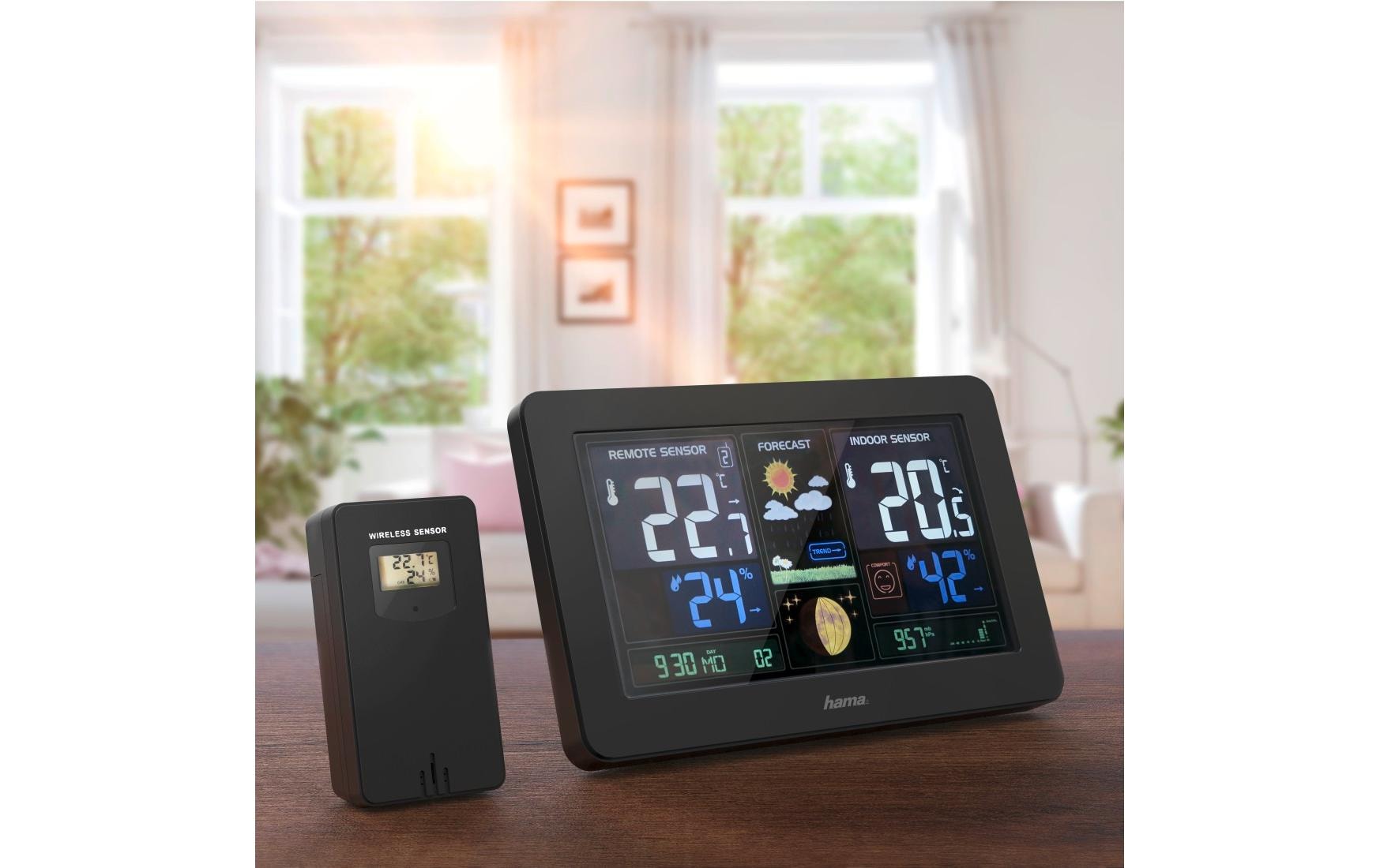 Hama Funkwetterstation »Premium mit LED-Farbdisplay« ()