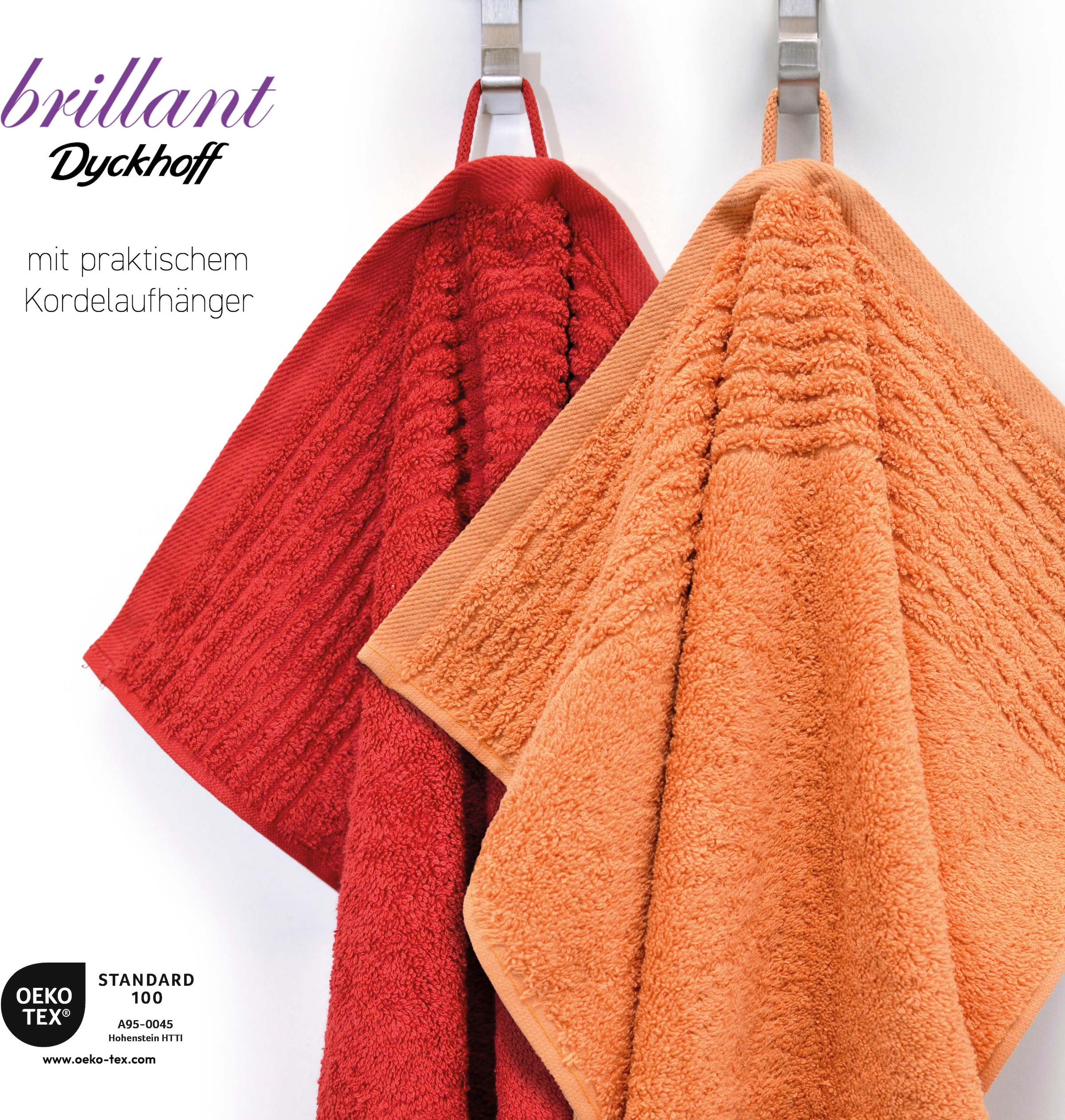 Dyckhoff Handtuch Set »Brillant«, (Set, 6 St., 4 Handtücher (50x100 cm)-2 Badetücher (70x140 cm), mit Streifenbordüre;4 Handtücher (50x100cm), 2 Duschtücher (70x140cm)