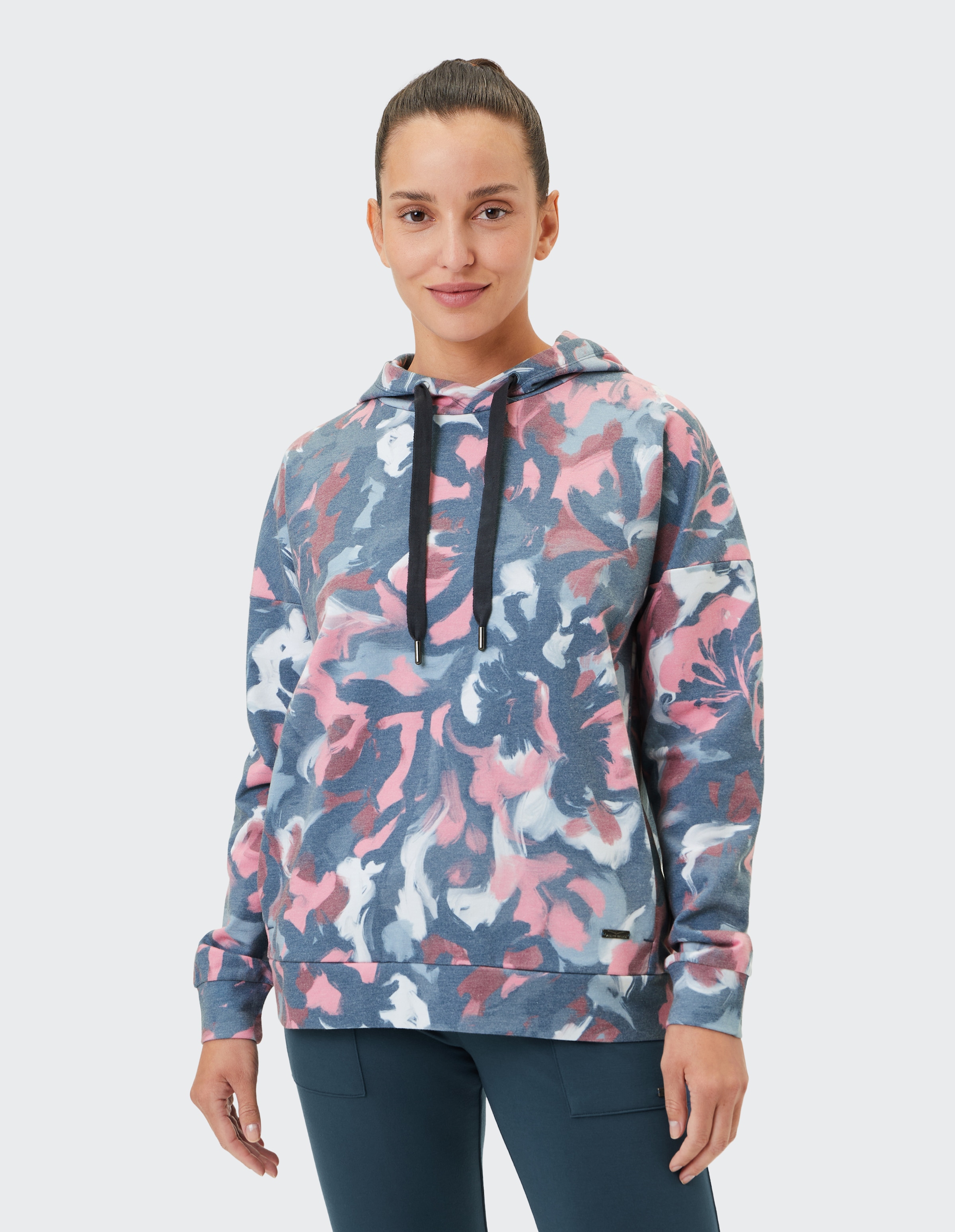 Image of Venice Beach Kapuzensweatshirt, mit Kordelzug, aus Baumwolle und Elasthan, Langarm