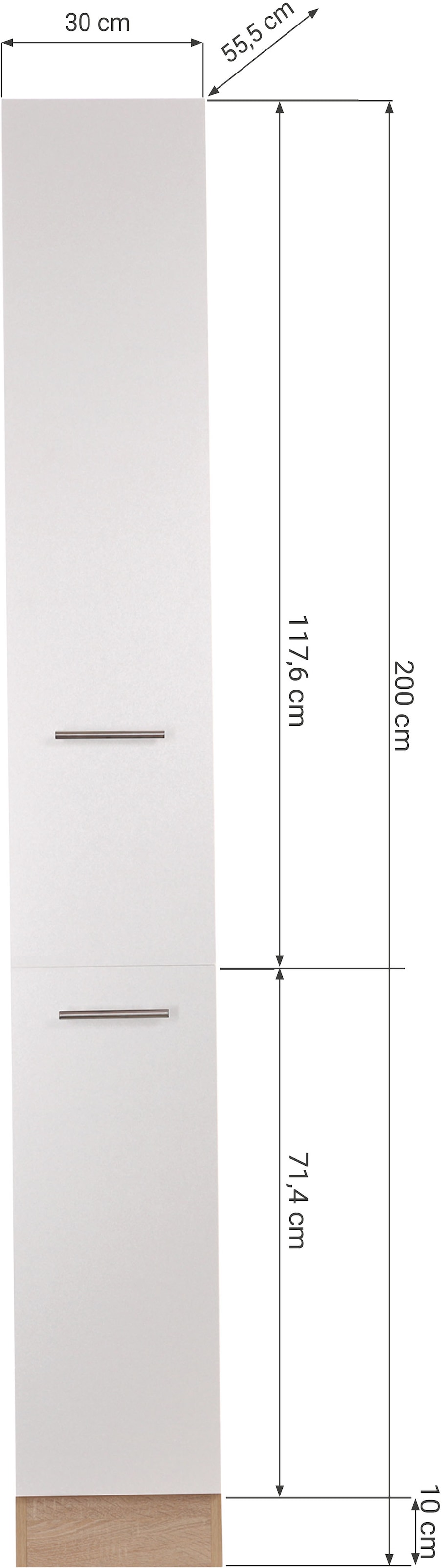 RESPEKTA Armoire à pharmacie »Merle« Breite 30 cm, Metallstangengriffe, Höhe 200 cm
