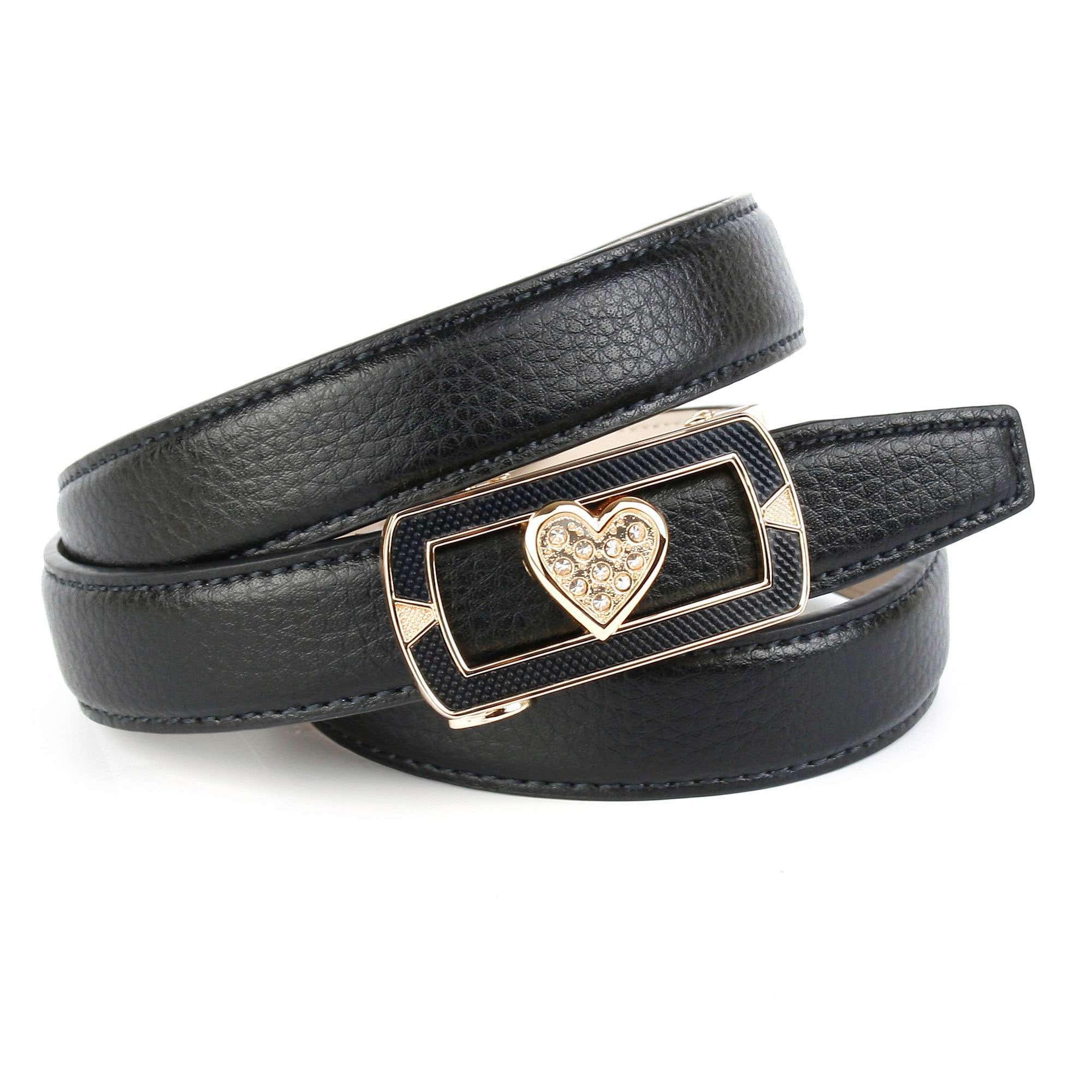 Image of Anthoni Crown Ledergürtel, mit aufwendiger Schmuck-Schliesse, Herz, Glitzersteine bei Ackermann Versand Schweiz