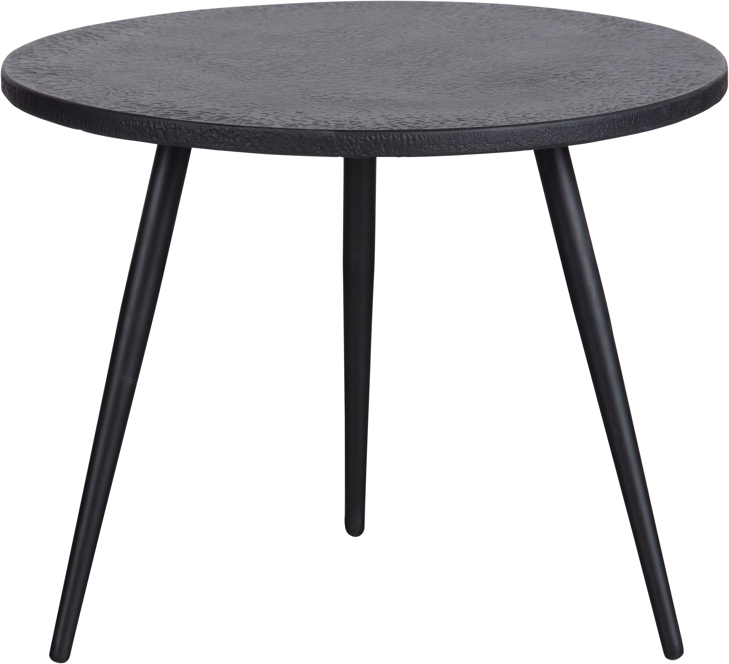 WOOOD Beistelltisch »Suze aus Multiplex mit Metallbeschichtung Ø53x42 / Ø53x36 cm« Set, 2 Stk. tlg. 2er-Set, Plattendicke 2 cm, Beine aus MS-Eisen, pulverbeschichtet