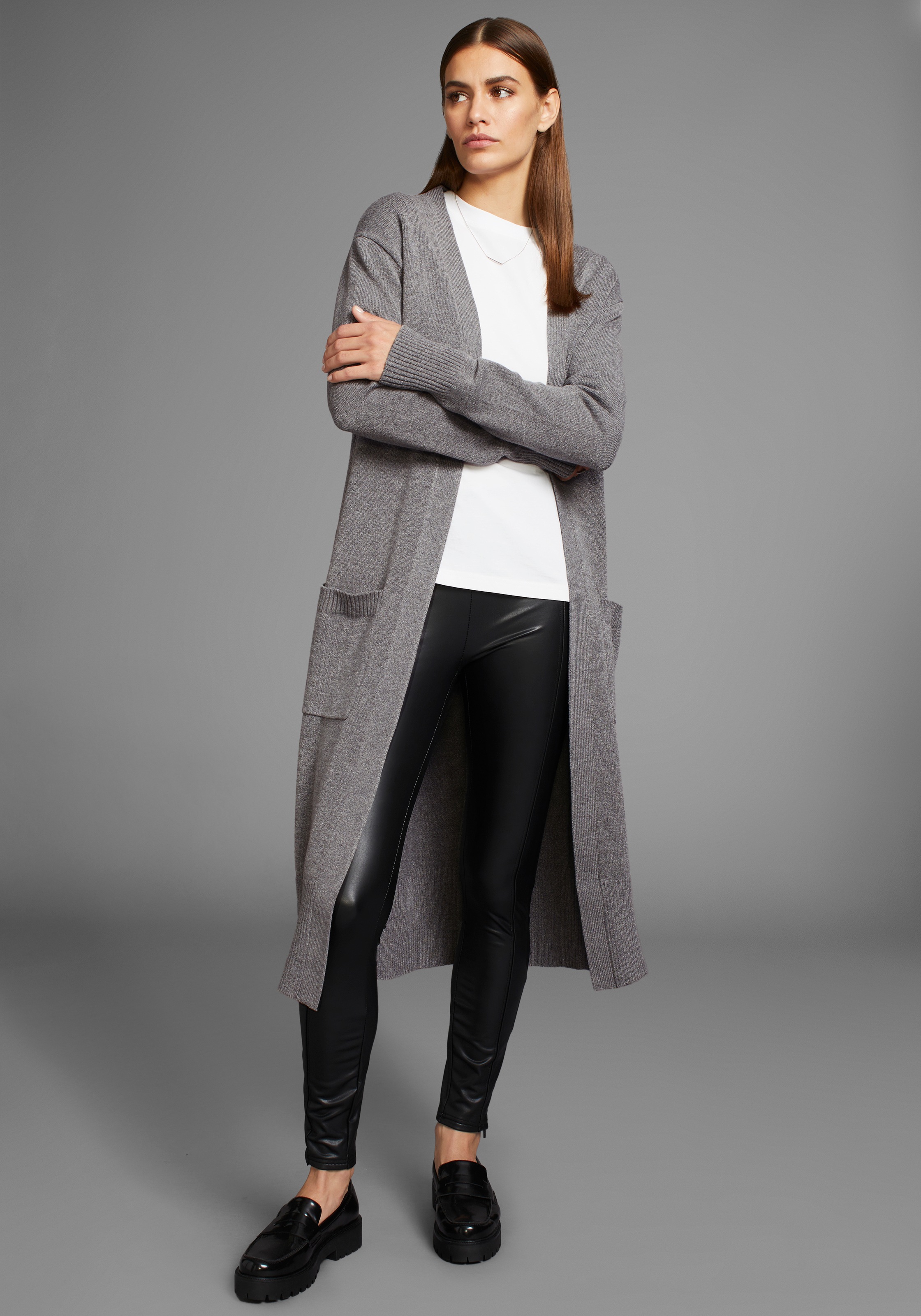 HECHTER PARIS Longstrickjacke, in Longform