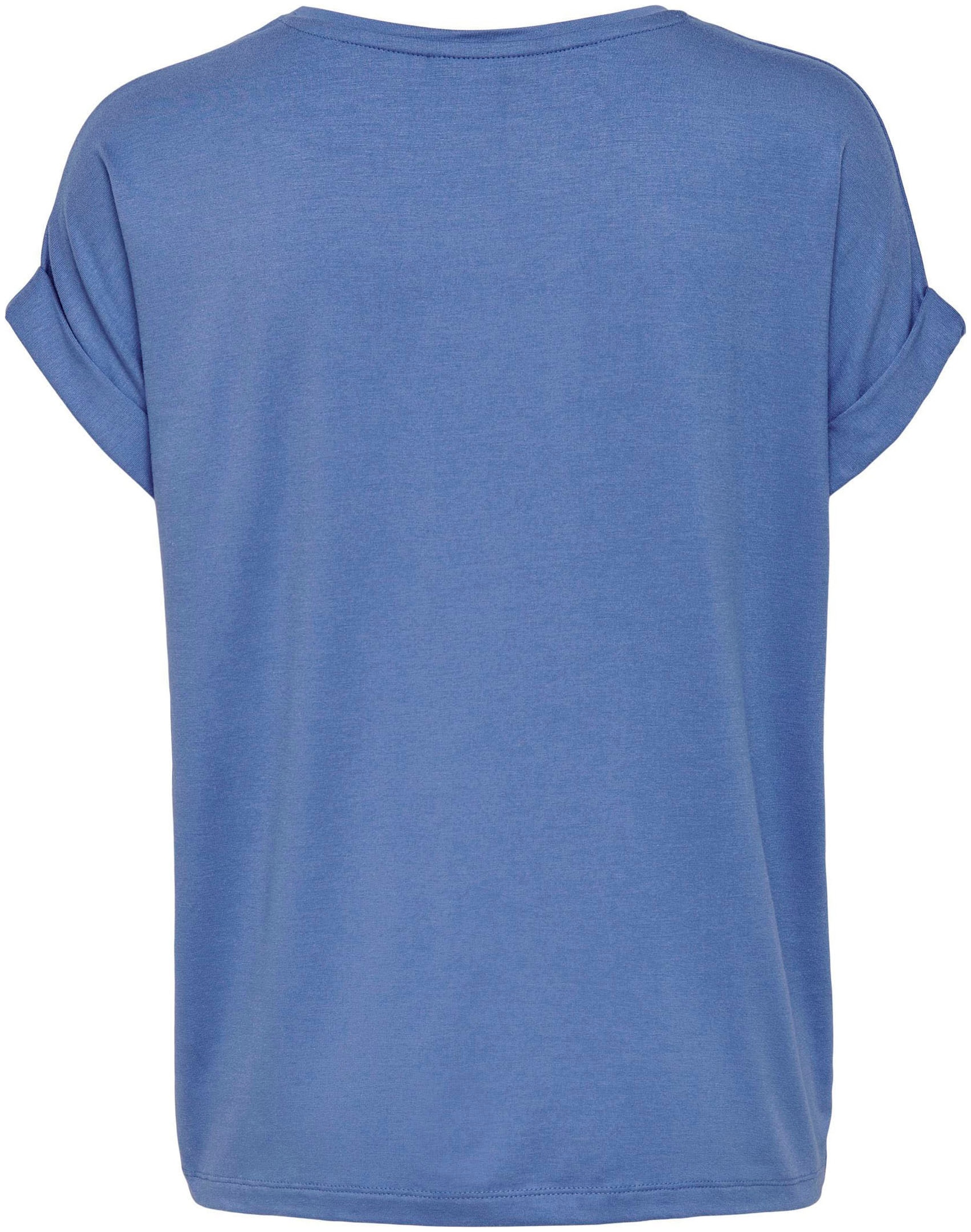 ONLY T-Shirt »ONLMOSTER S/S O-NECK TOP NOOS JRS«, mit Aufschlag am Arm