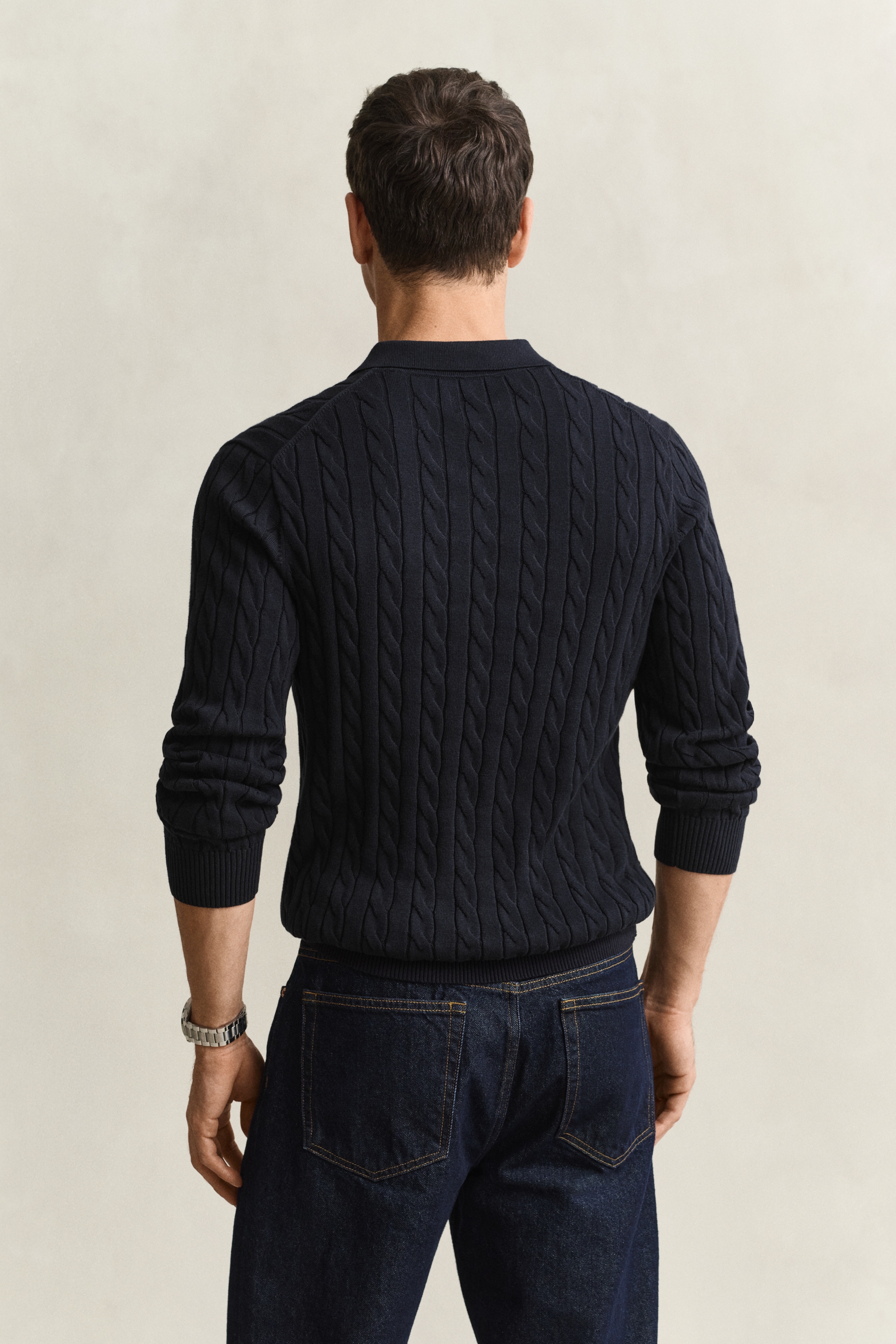 Gant Polokragenpullover »COTTON CABLE POLO« Regular fit mit Polokragen