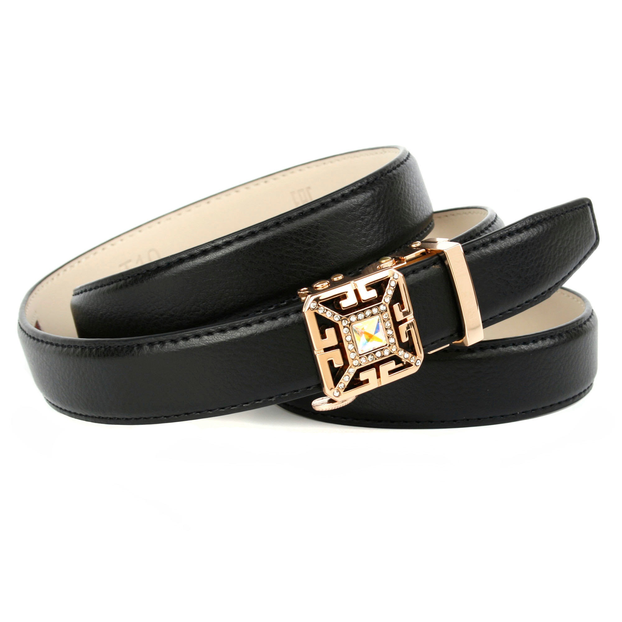 Image of Anthoni Crown Ledergürtel, mit aufwendiger Schmuck-Schliesse, Metallschlaufe bei Ackermann Versand Schweiz