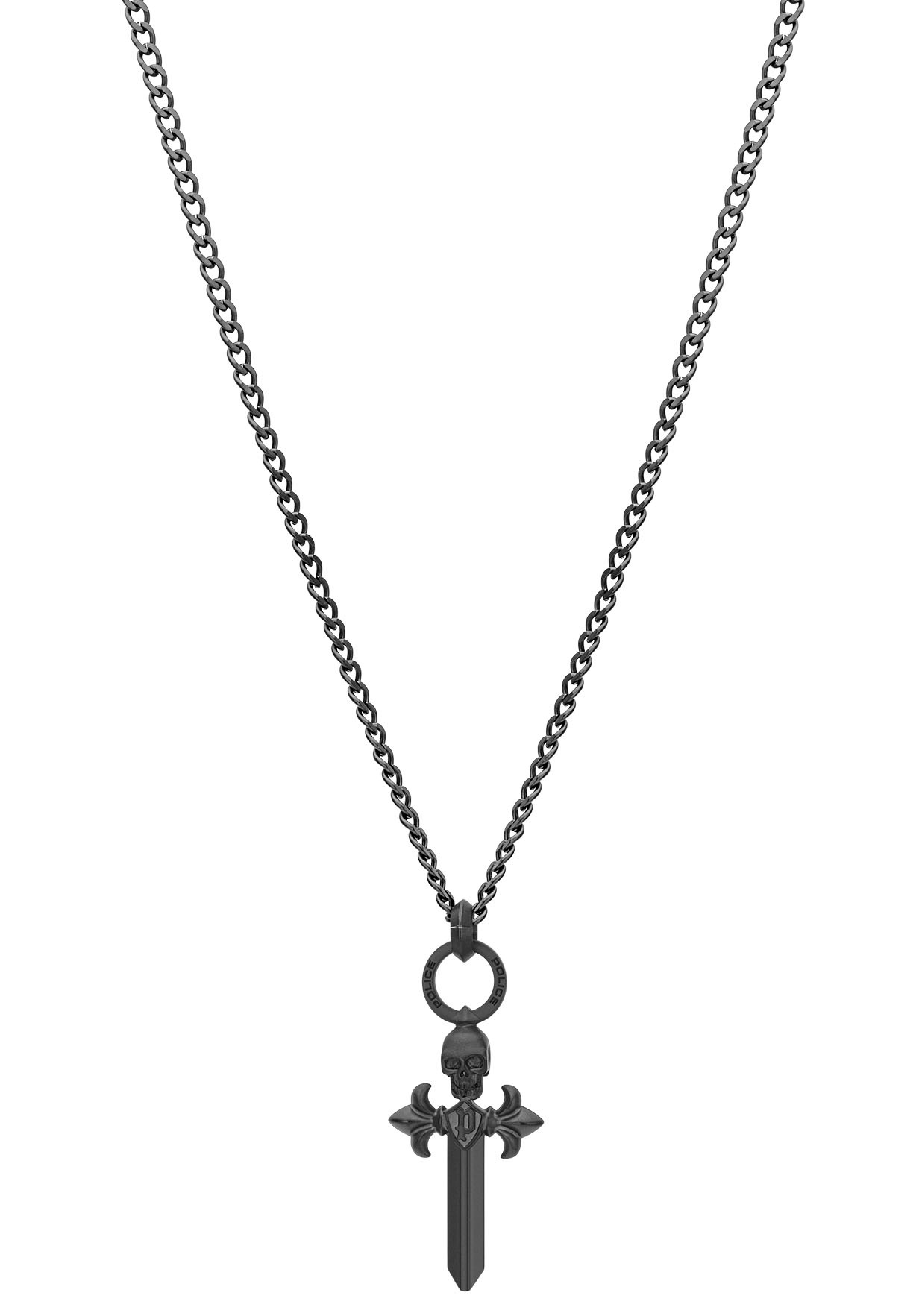 Image of Police Edelstahlkette »Kreuz, Totenkopf, Lilie, KUDOS, PEJGN2112801, PEJGN2112802« bei Ackermann Versand Schweiz