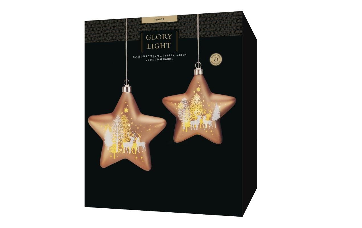 STT Figurine décorative LED »Glass Star Set 2 Stk.« 2 cuis