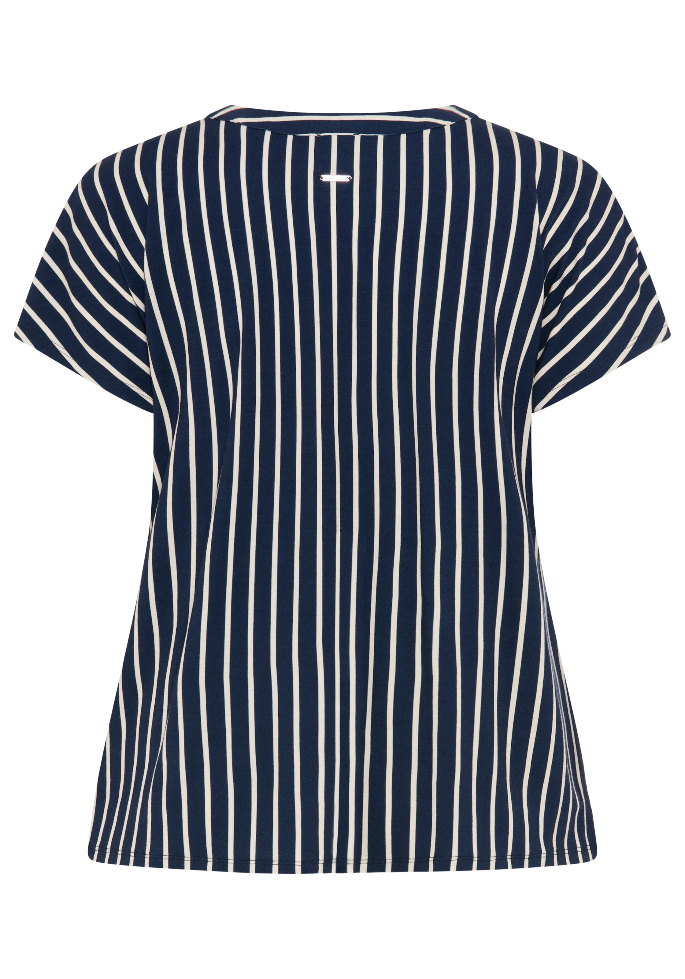 Laura Scott CURVE T-shirt casual Stil, Streifen-Optik, figurumspielende Passform